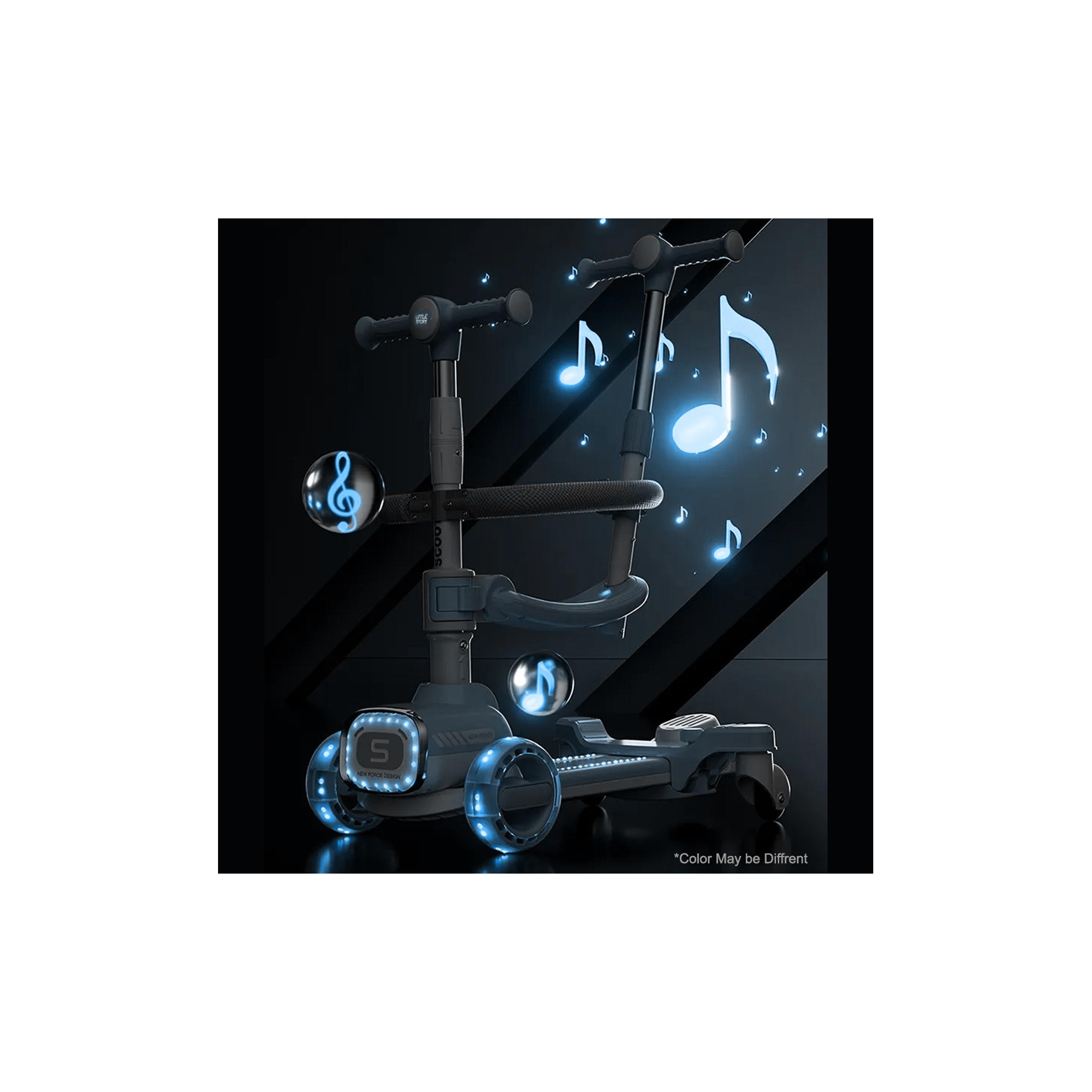 سكوتر 2 في 1 مع مقبض للركوب ومقبض للدفع من ليتل ستوري-toys-outdoor-scooters-image-4