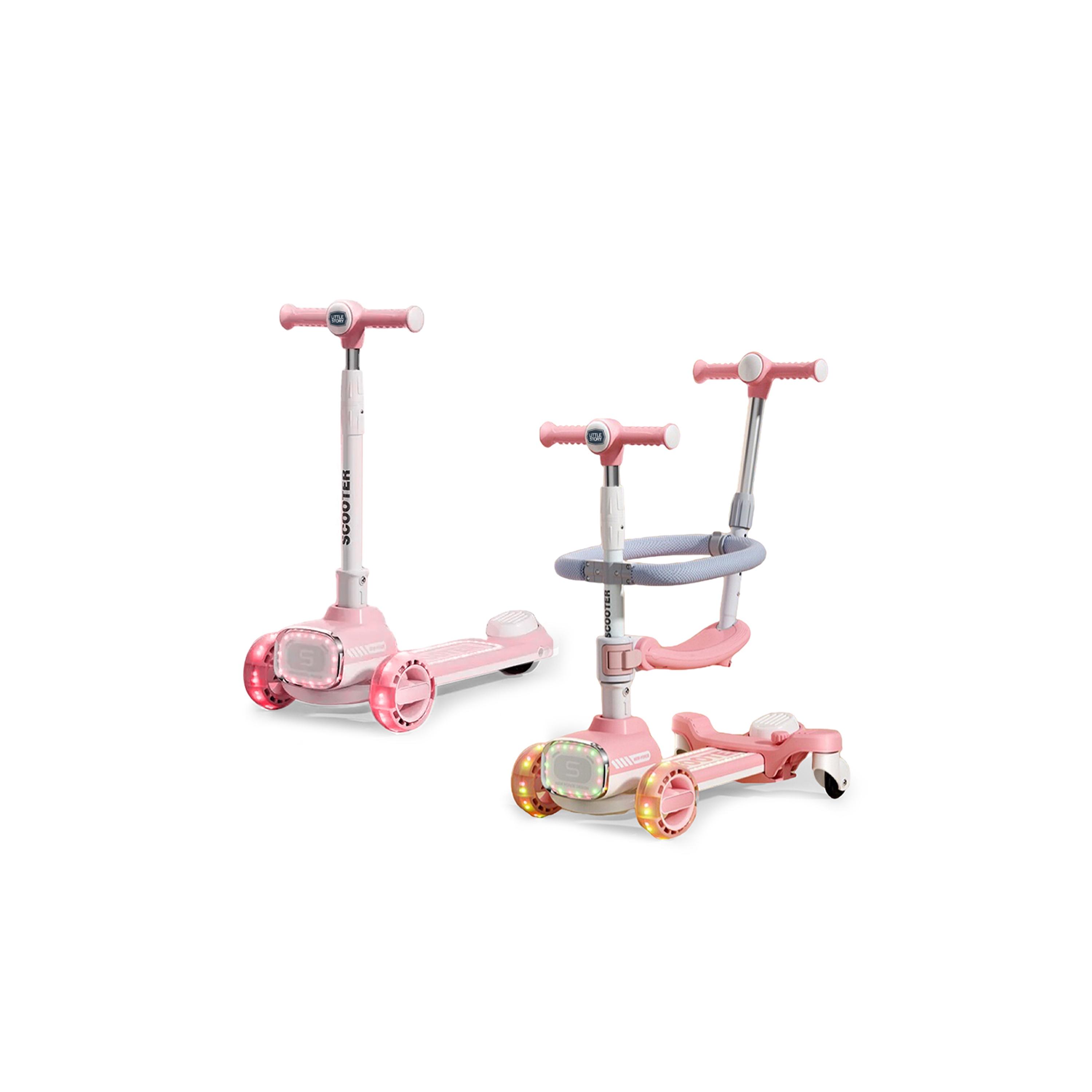 Little Story 2-In-1 Scooter with Ride-On & Push Handle-toys-outdoor-scooters-image-1