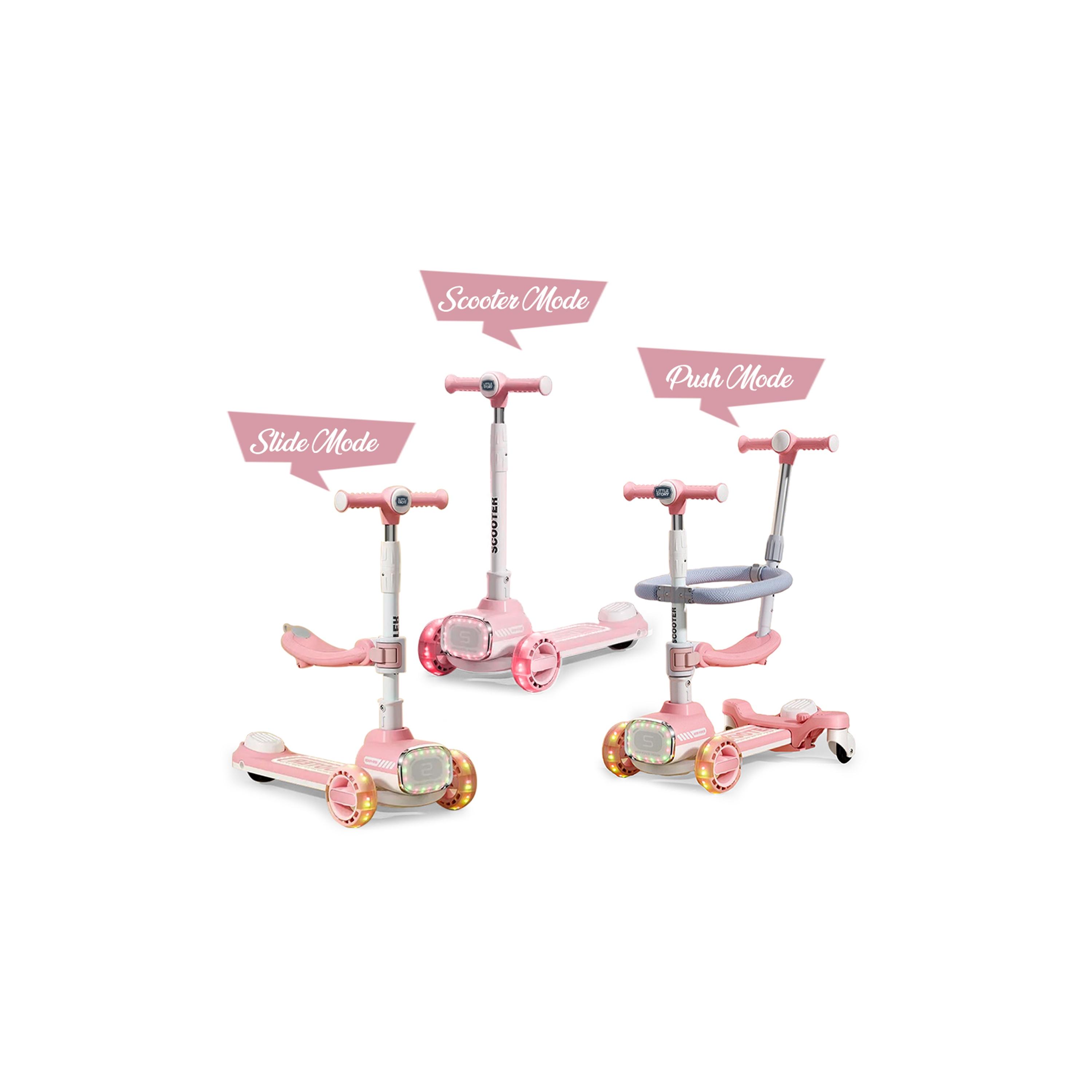 Little Story 2-In-1 Scooter with Ride-On & Push Handle-toys-outdoor-scooters-image-2