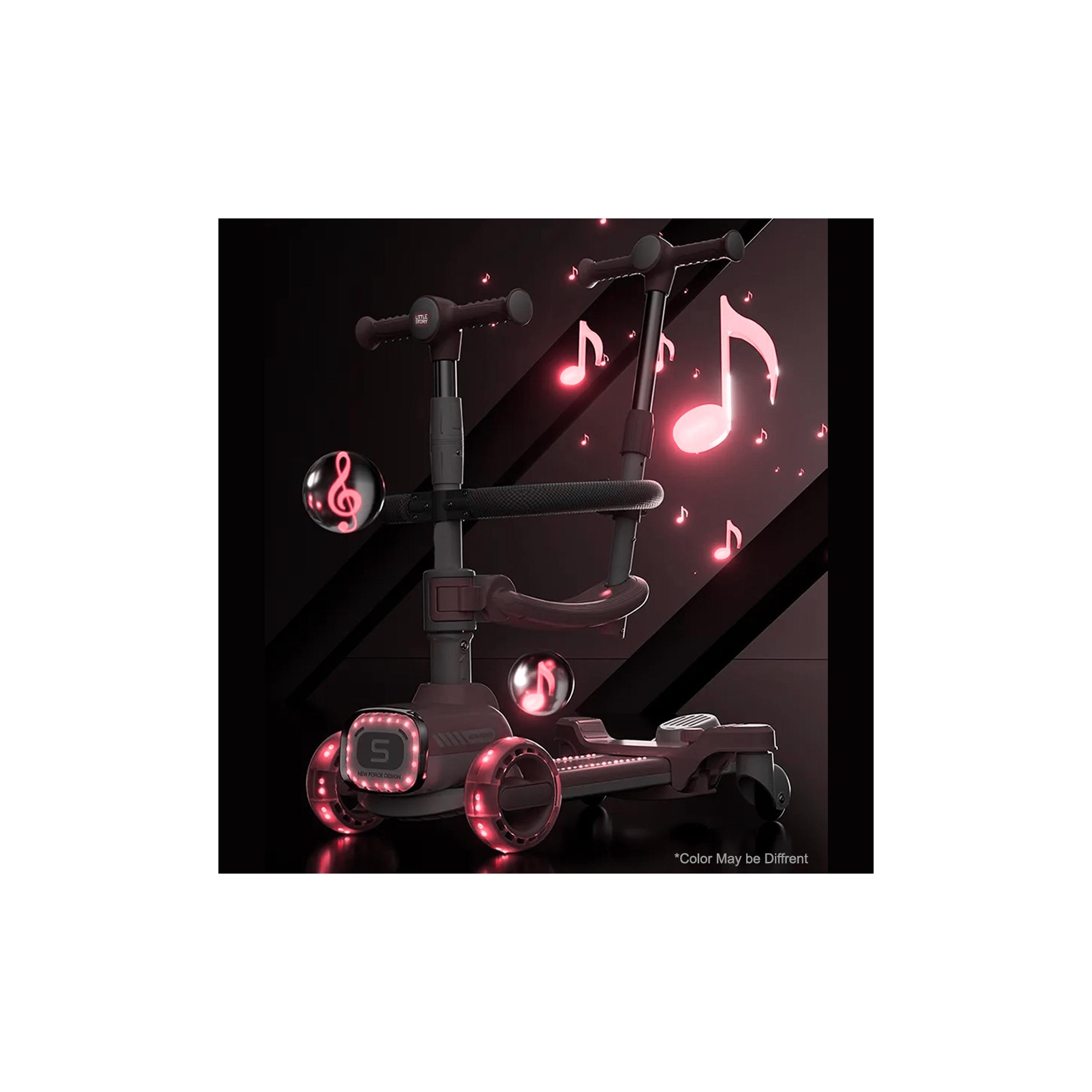 Little Story 2-In-1 Scooter with Ride-On & Push Handle-toys-outdoor-scooters-image-6