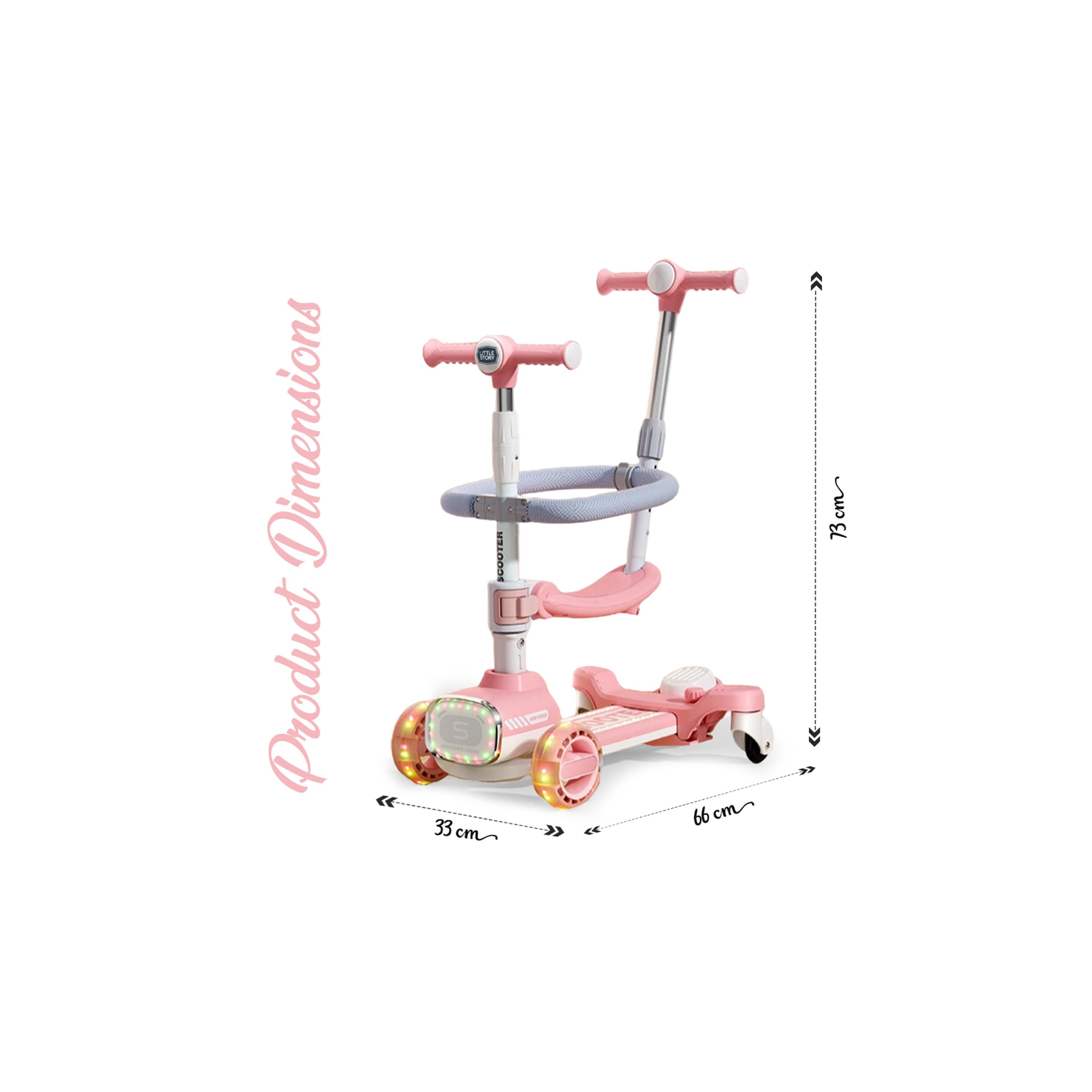 Little Story 2-In-1 Scooter with Ride-On & Push Handle-toys-outdoor-scooters-image-9