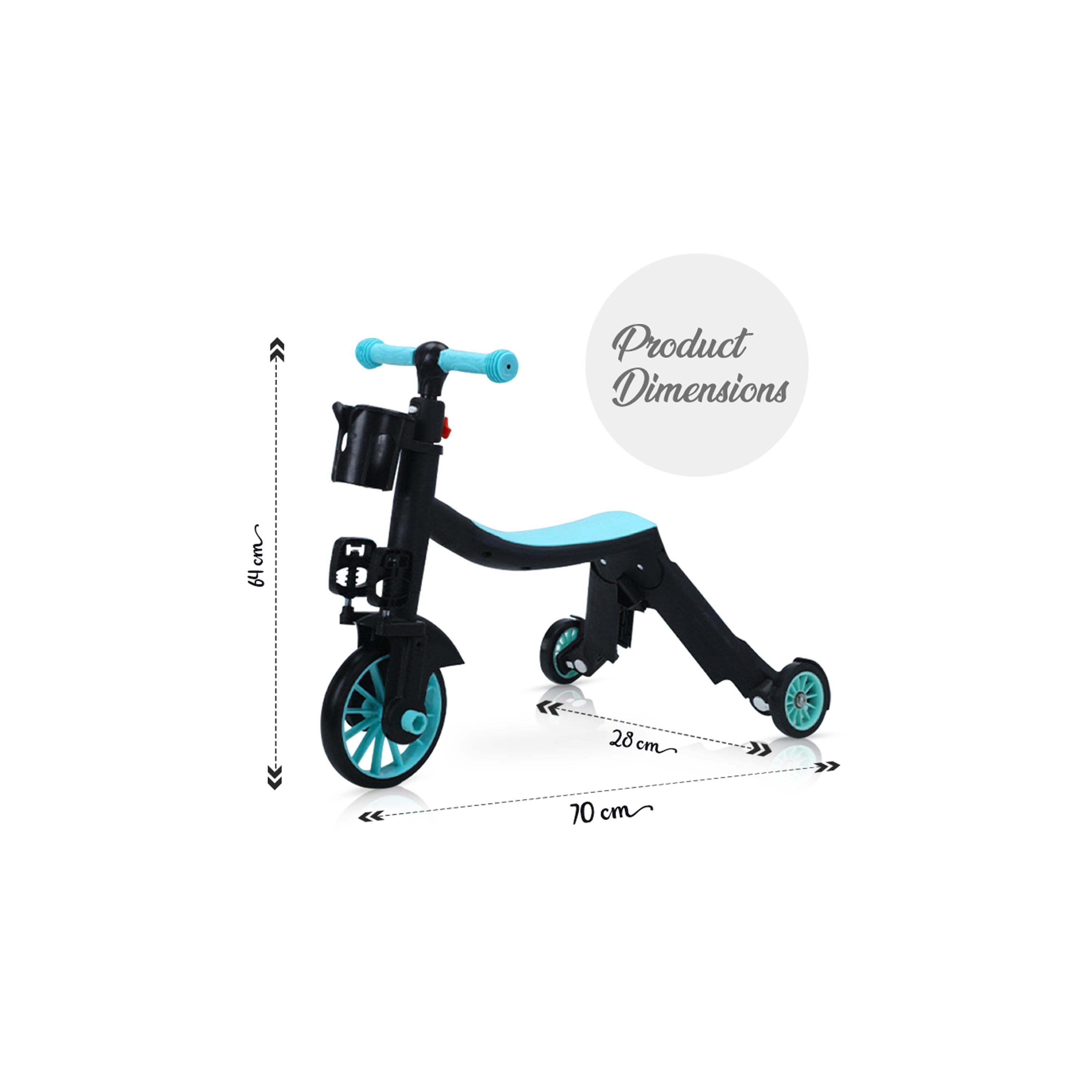 Little Story 5-In-1 Scooter, Balance Bike & Tri Cycle - Green-toys-outdoor-scooters-image-2