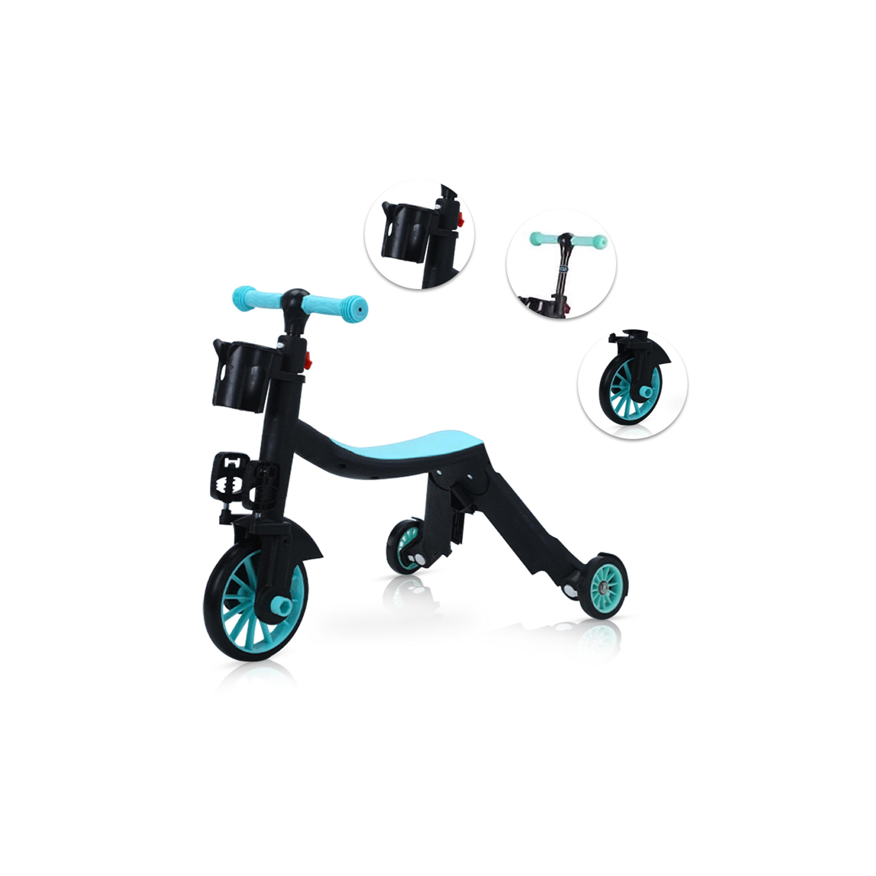 Little Story 5-In-1 Scooter, Balance Bike & Tri Cycle - Green-toys-outdoor-scooters-image-4