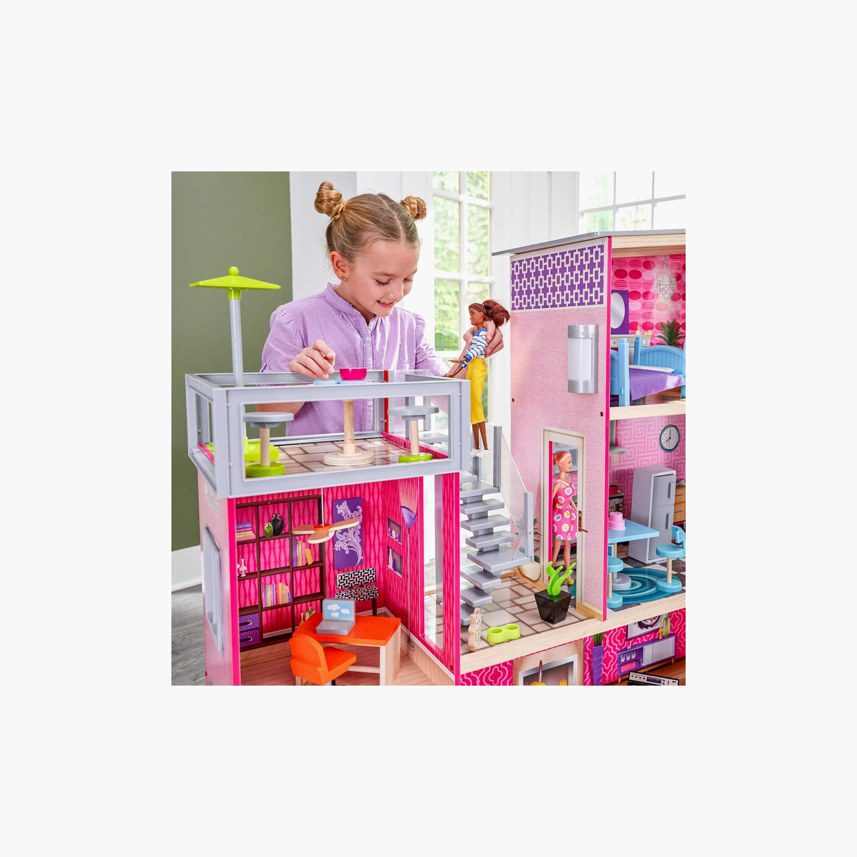 KidKraft Uptown Modern Wooden Dollhouse with 36-Piece Accessories-toys-dollsandplaysets-dollhouses-image-3
