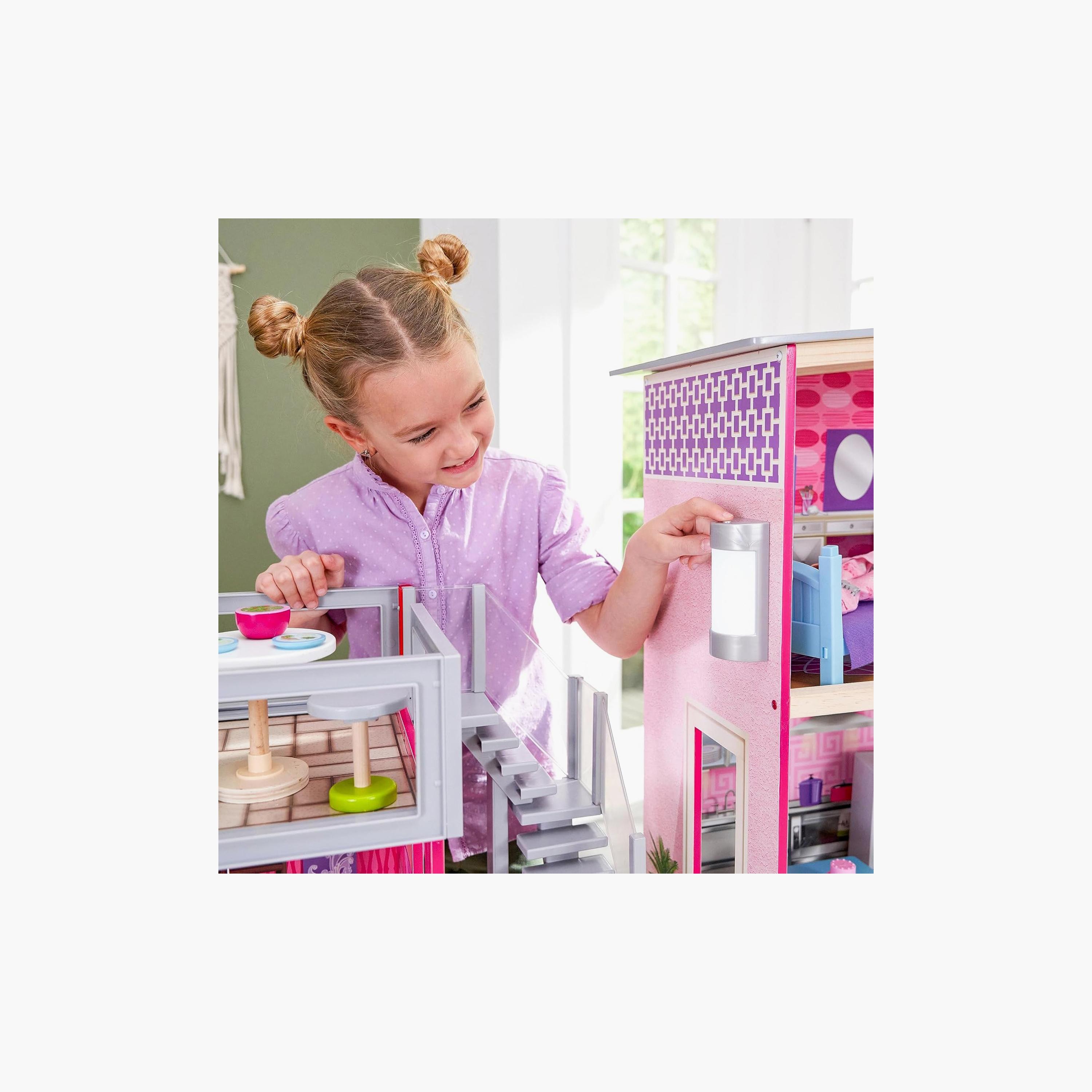 KidKraft Uptown Modern Wooden Dollhouse with 36-Piece Accessories-toys-dollsandplaysets-dollhouses-image-4