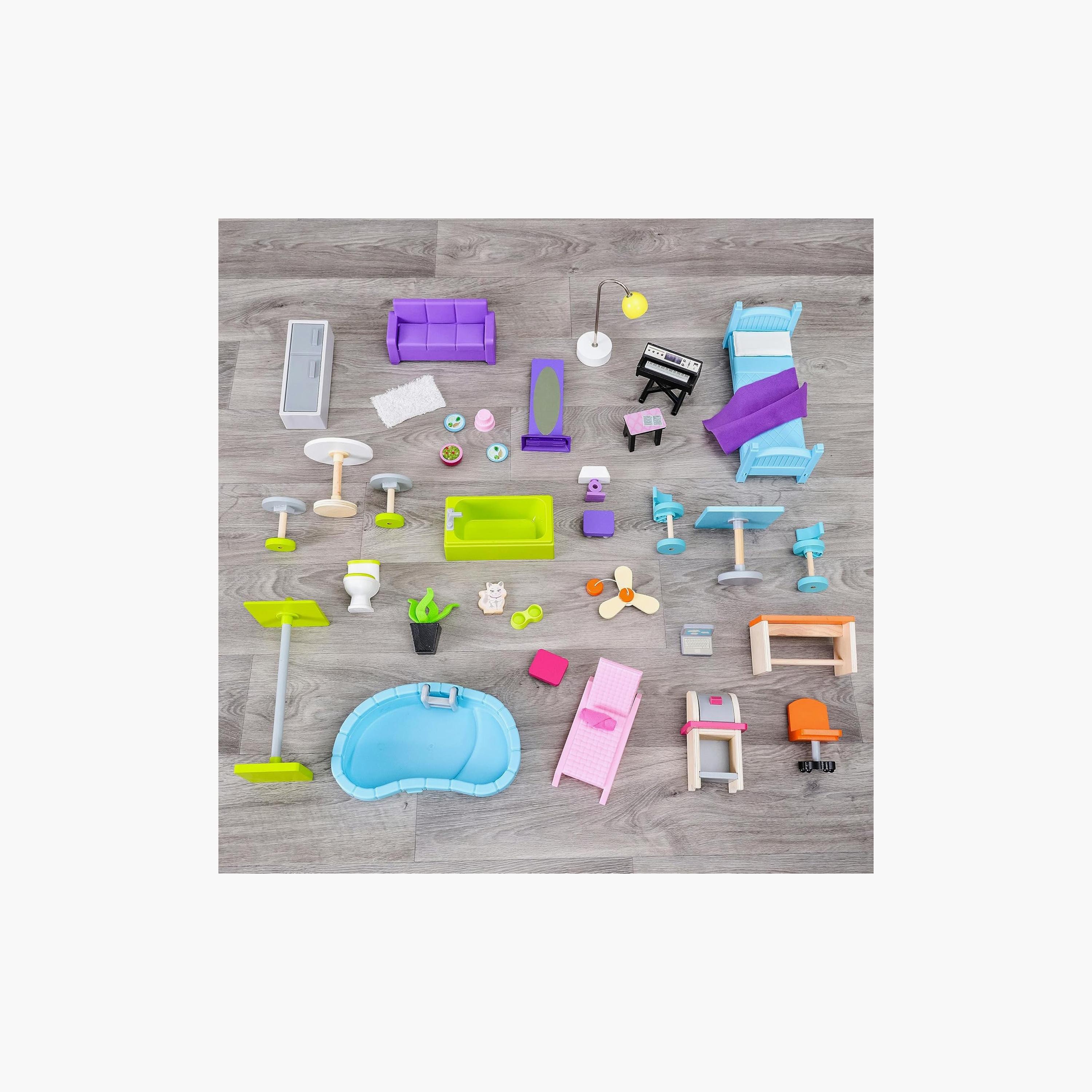 KidKraft Uptown Modern Wooden Dollhouse with 36-Piece Accessories-toys-dollsandplaysets-dollhouses-image-7