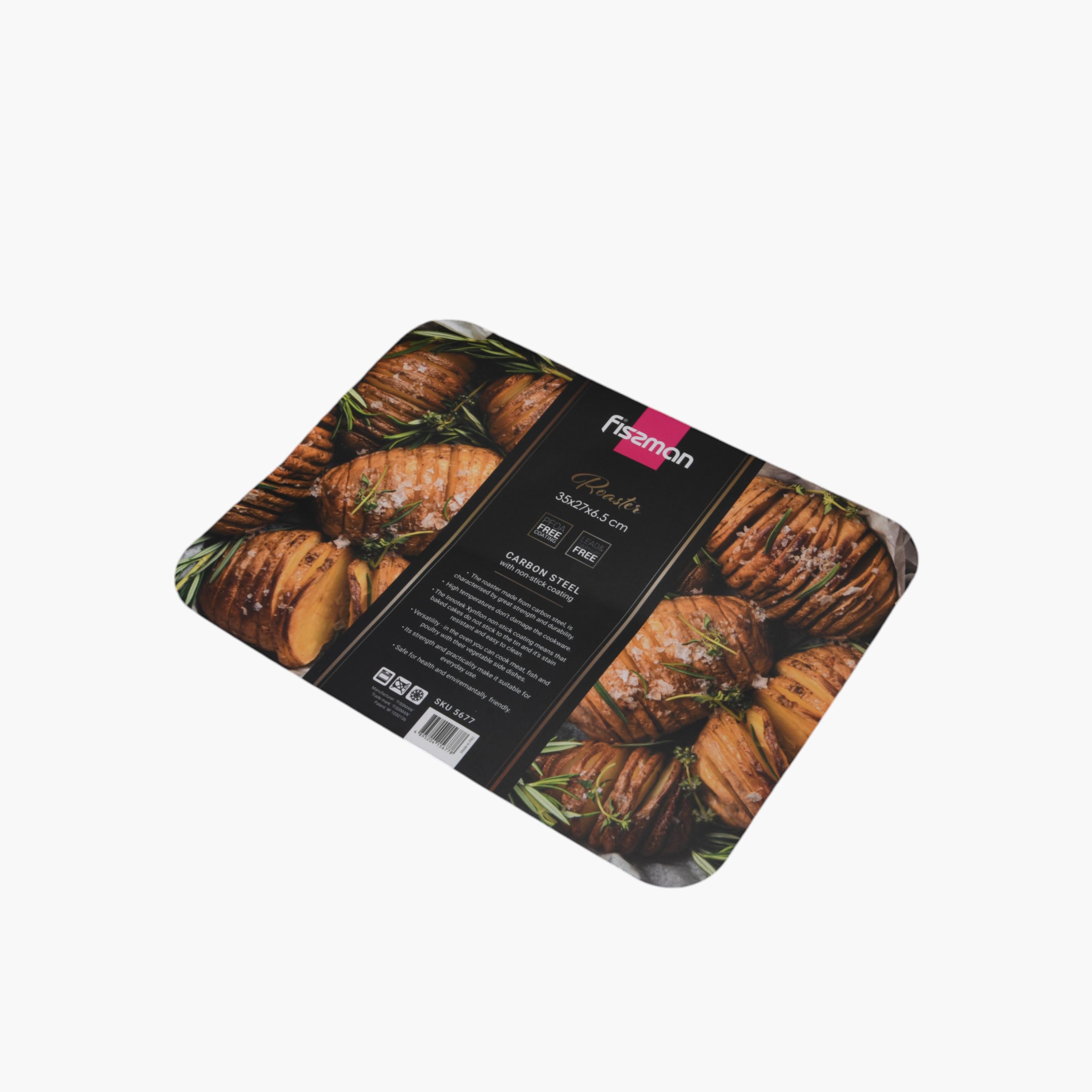 Fissman Carbon Steel Loaf Pan - 28 cms-household-kitchen-bakeware-bakingdishes-image-6