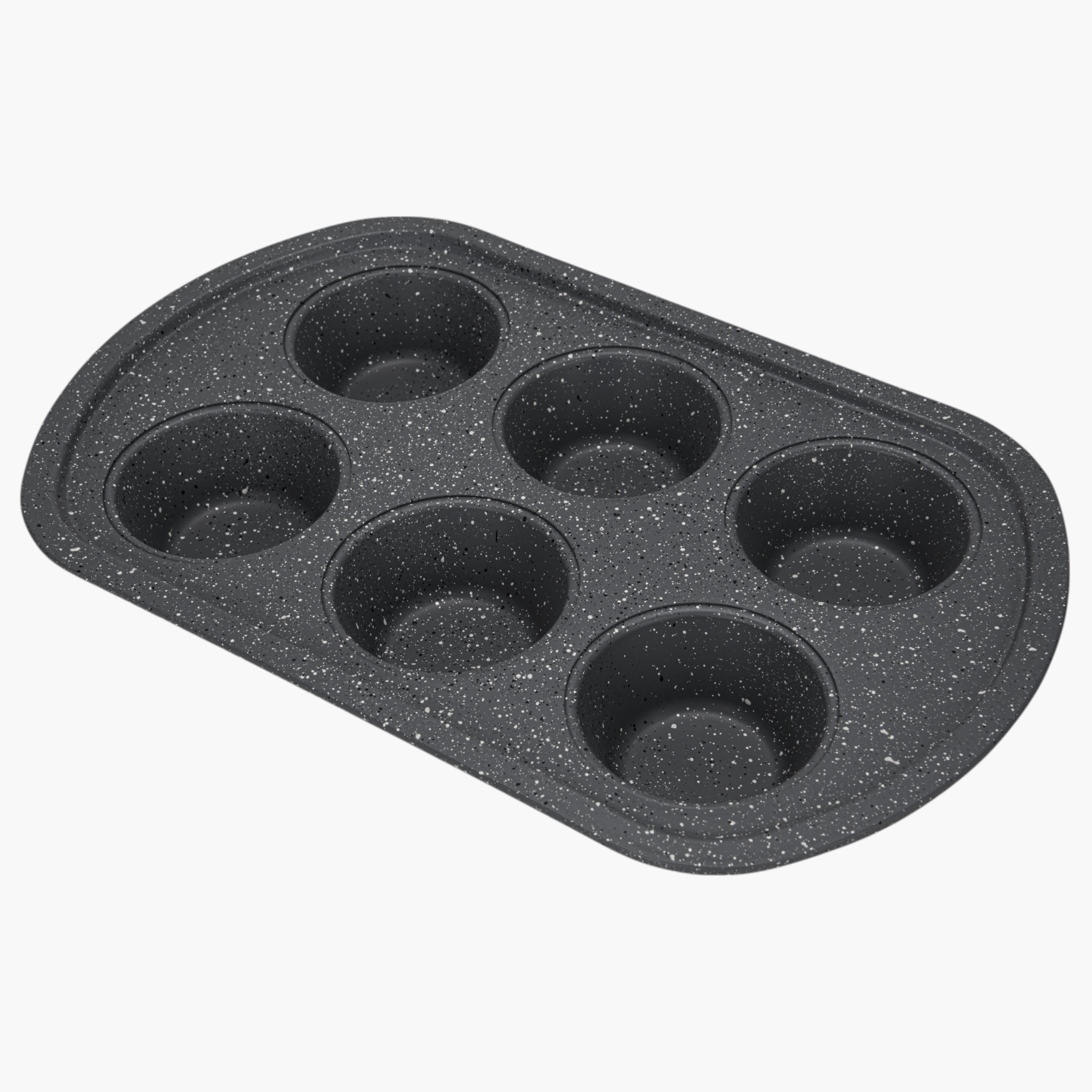 Fissman 6-Cup Carbon Steel Non-Stick Muffin Pan - 32 cms-household-kitchen-bakeware-bakingpansandmoulds-image-1