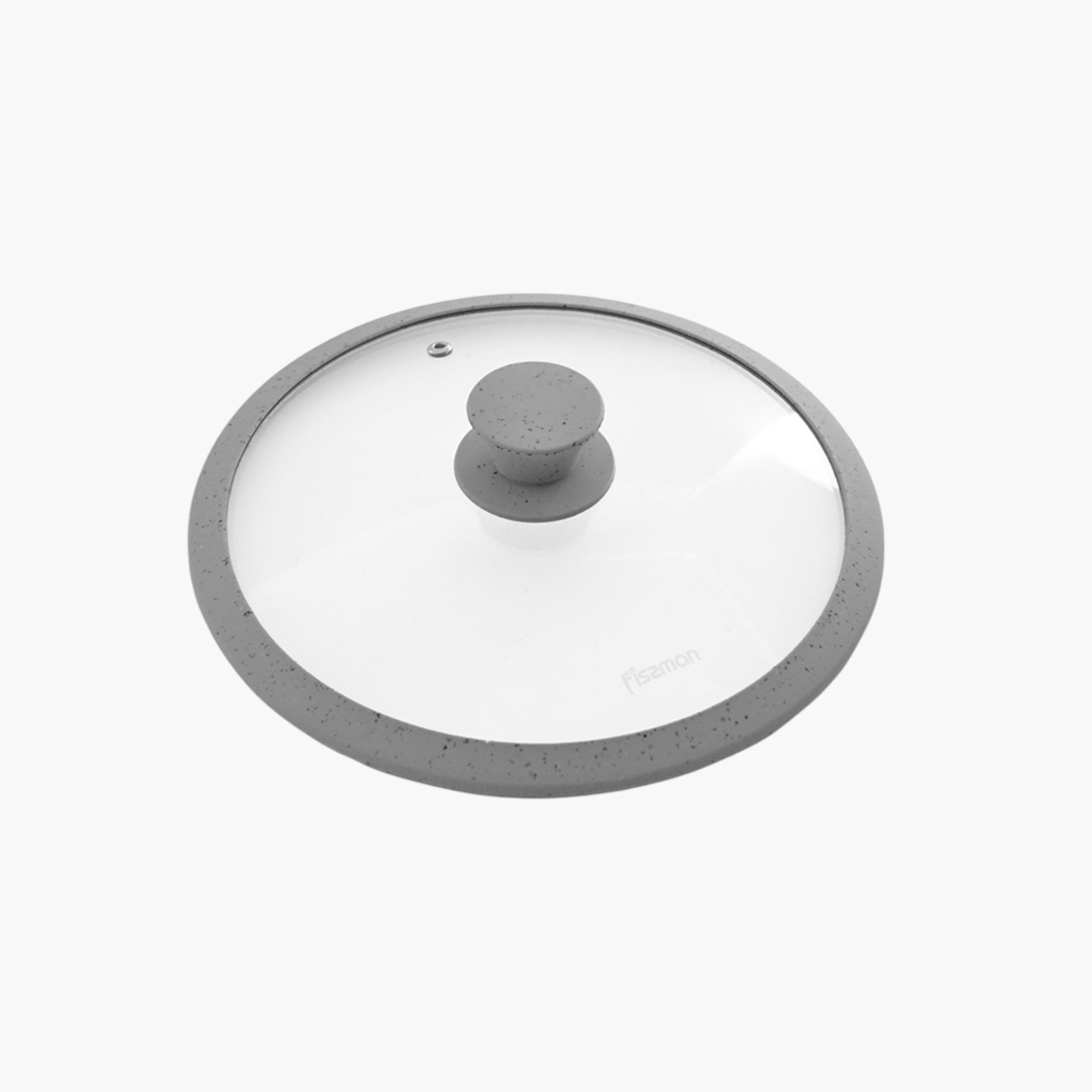 Fissman Arcades Glass Lid with Silicone Rim - 24 cms-household-kitchen-cookware-potsandpans-image-1