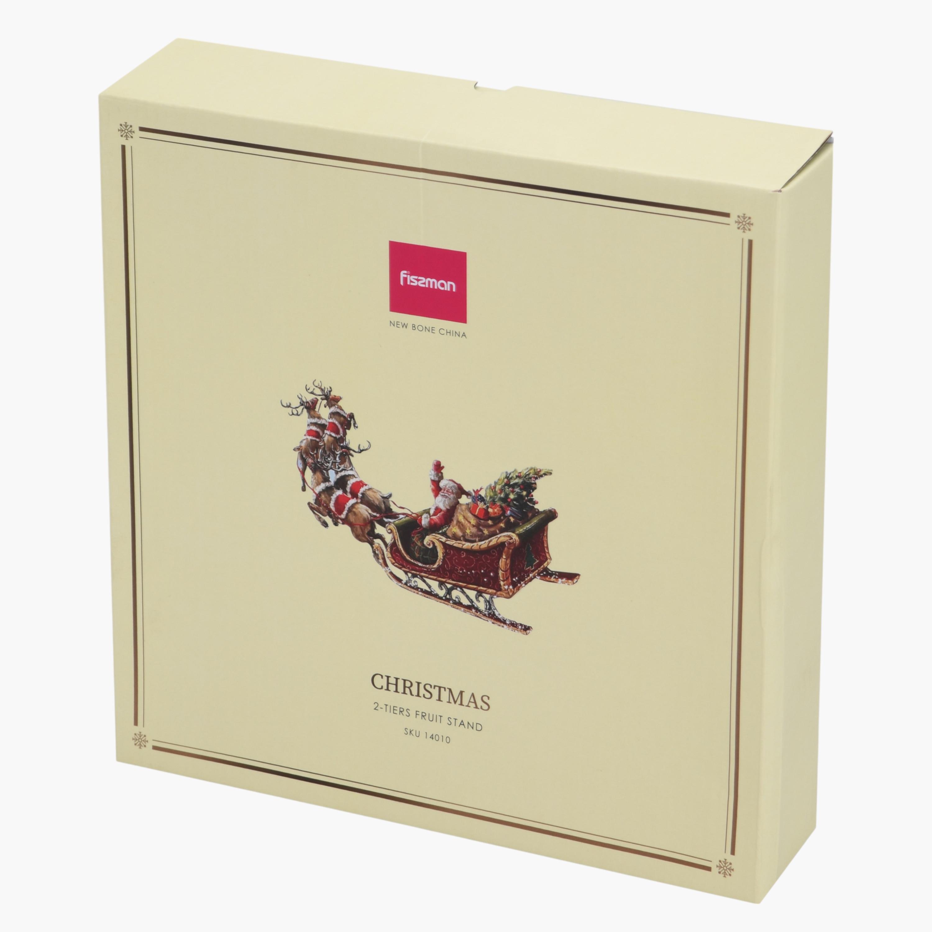 Christmas 2-Tier New Bone China Fruit Stand-household-dining-serveware-cakestands-image-7