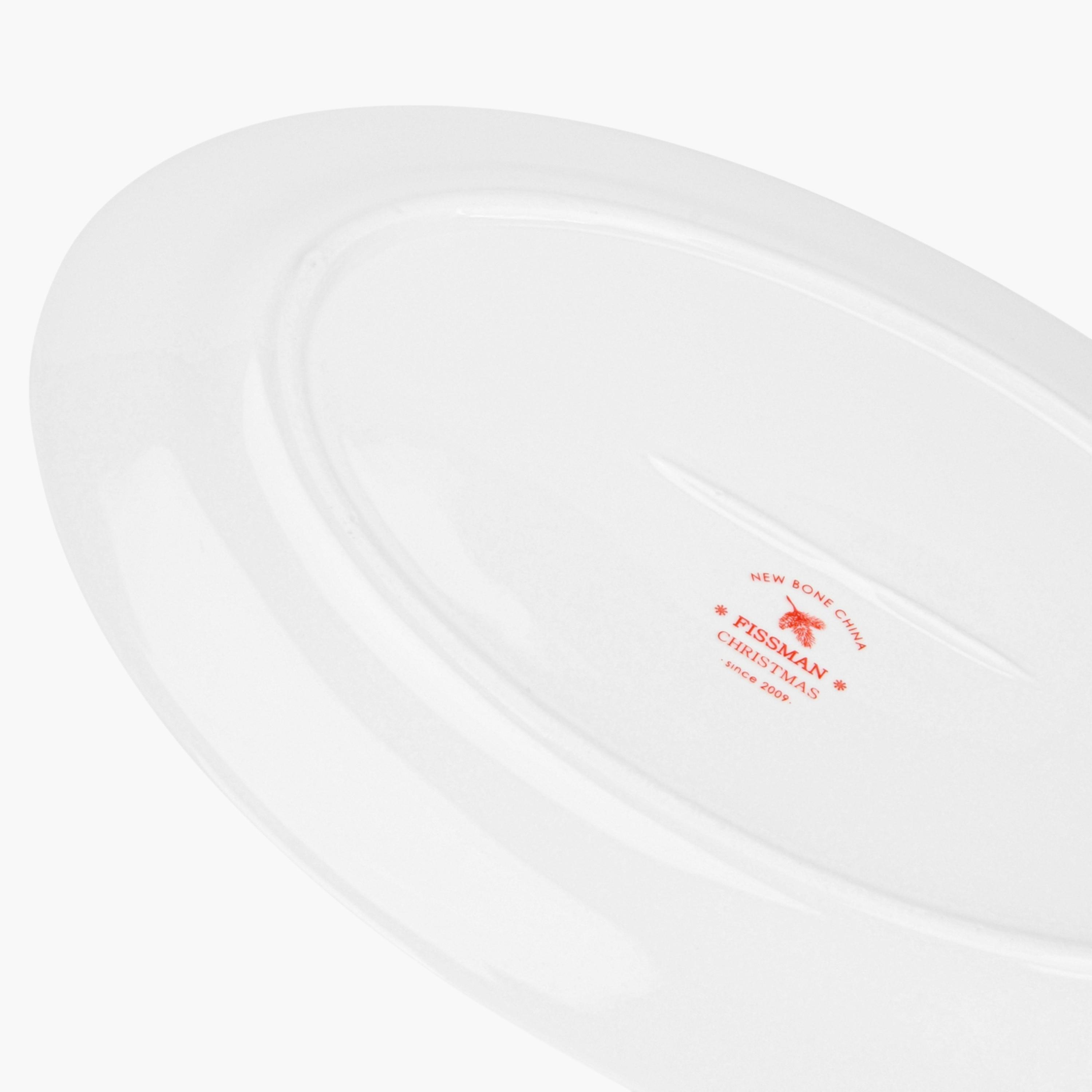 New Bone China Christmas Oval Plate - 30 cms-household-dining-serveware-servingplatters-image-4