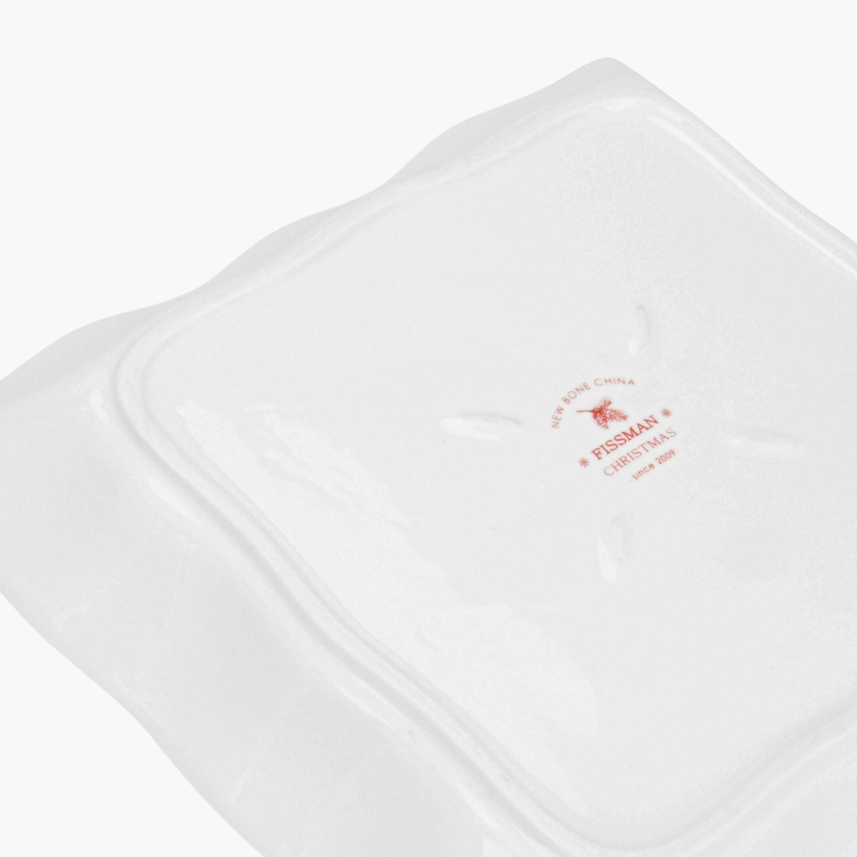 New Bone China Christmas Square Plate - 22 cms-household-dining-serveware-servingplatters-image-6