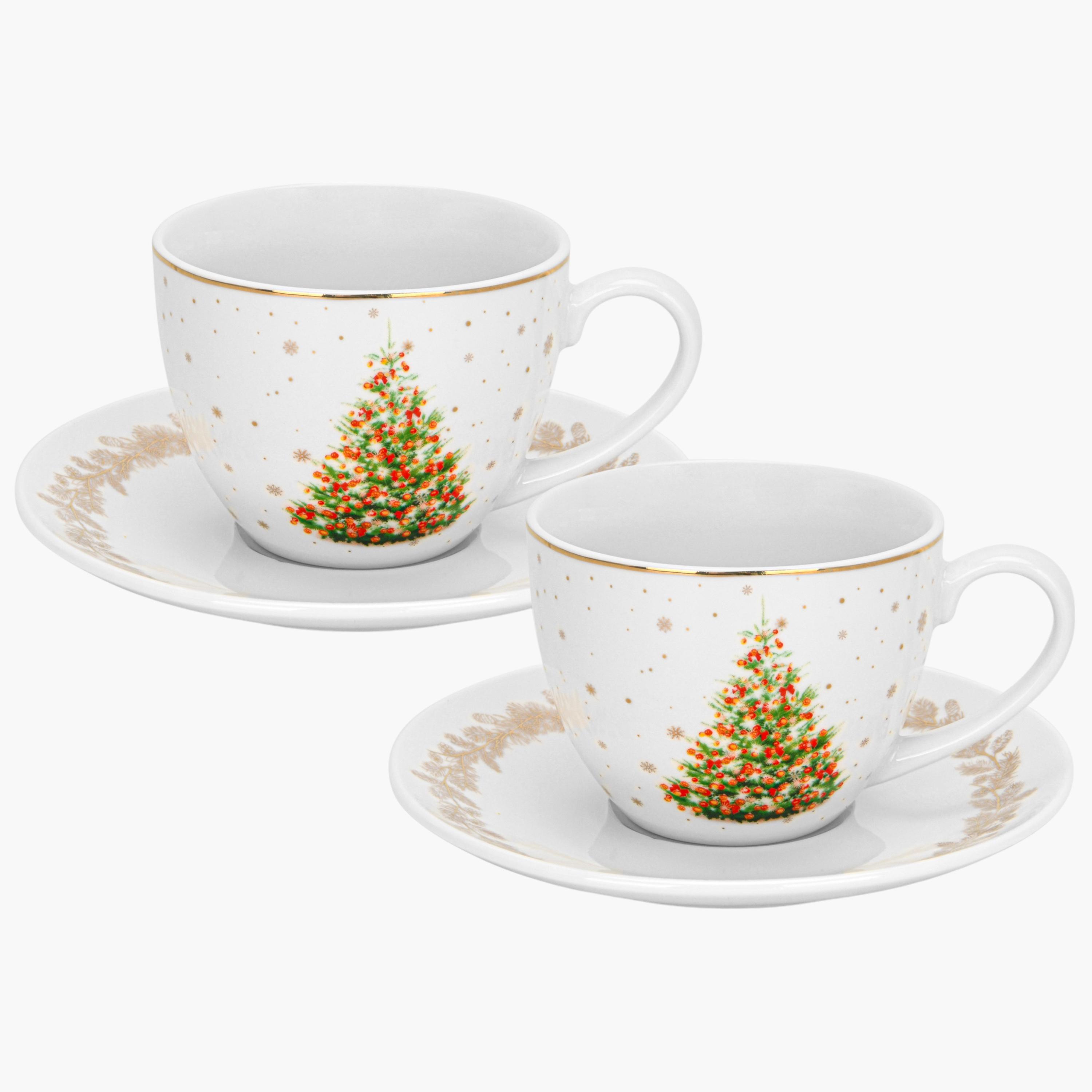 طقم فنجان وصحن قطعتين من الخزف الصيني بسعة 260 مل من فيسمان-household-dining-teaandcoffee-teaandcoffeesets-image-1