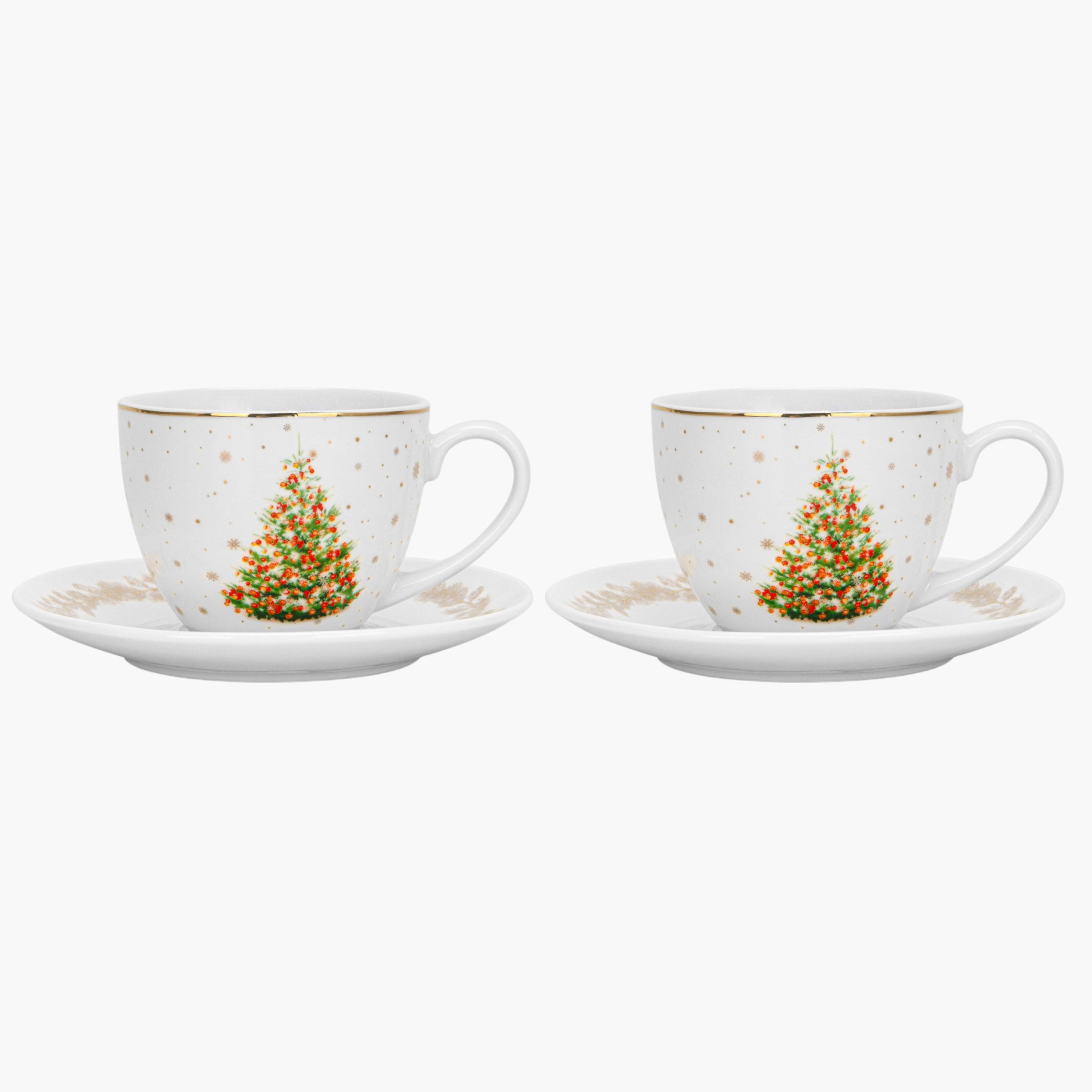 طقم فنجان وصحن قطعتين من الخزف الصيني بسعة 260 مل من فيسمان-household-dining-teaandcoffee-teaandcoffeesets-image-2