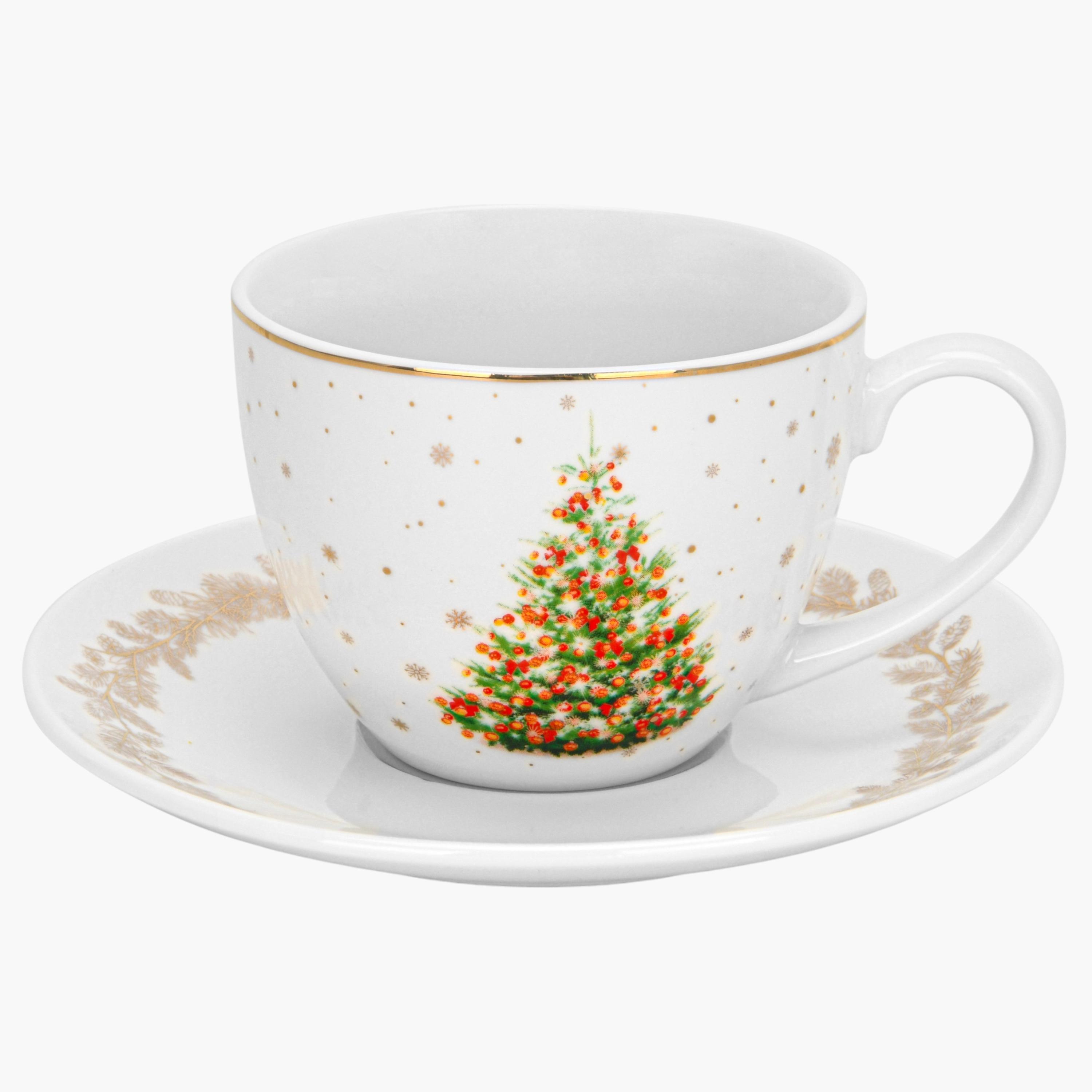 طقم فنجان وصحن قطعتين من الخزف الصيني بسعة 260 مل من فيسمان-household-dining-teaandcoffee-teaandcoffeesets-image-3