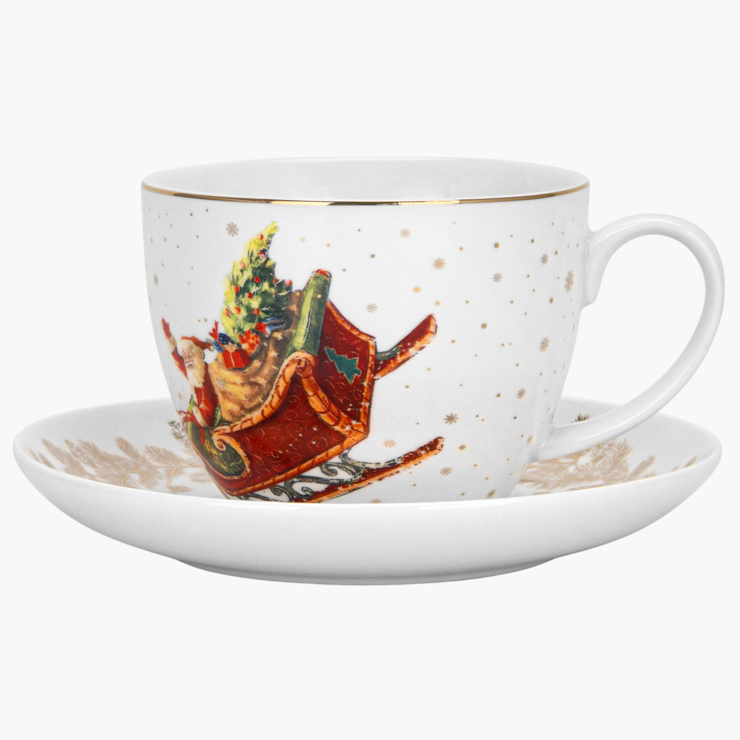 Christmas Print 2-Piece New Bone China Cup and Saucer Set - 400 ml-household-dining-teaandcoffee-teaandcoffeesets-image-6