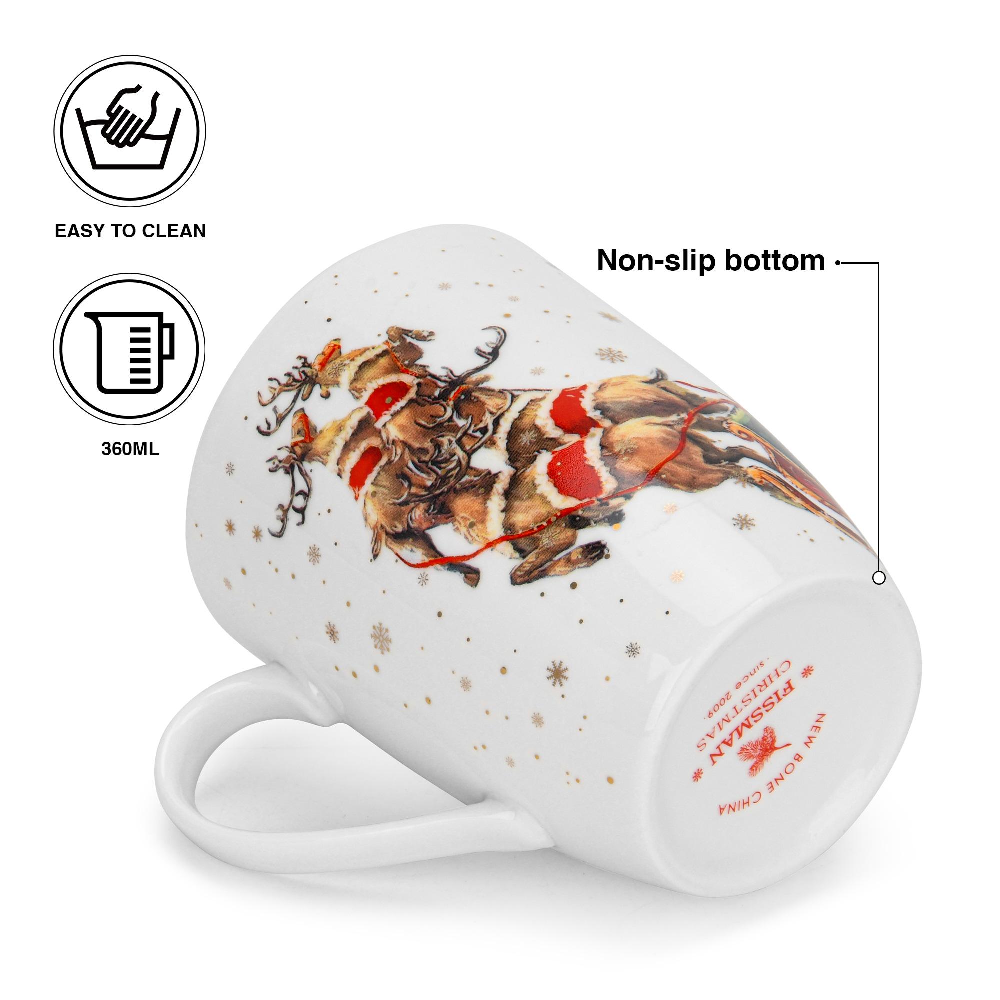 Christmas Print 2-Piece New Bone China Mug Set - 360 ml-household-dining-teaandcoffee-mugsandcups-image-4