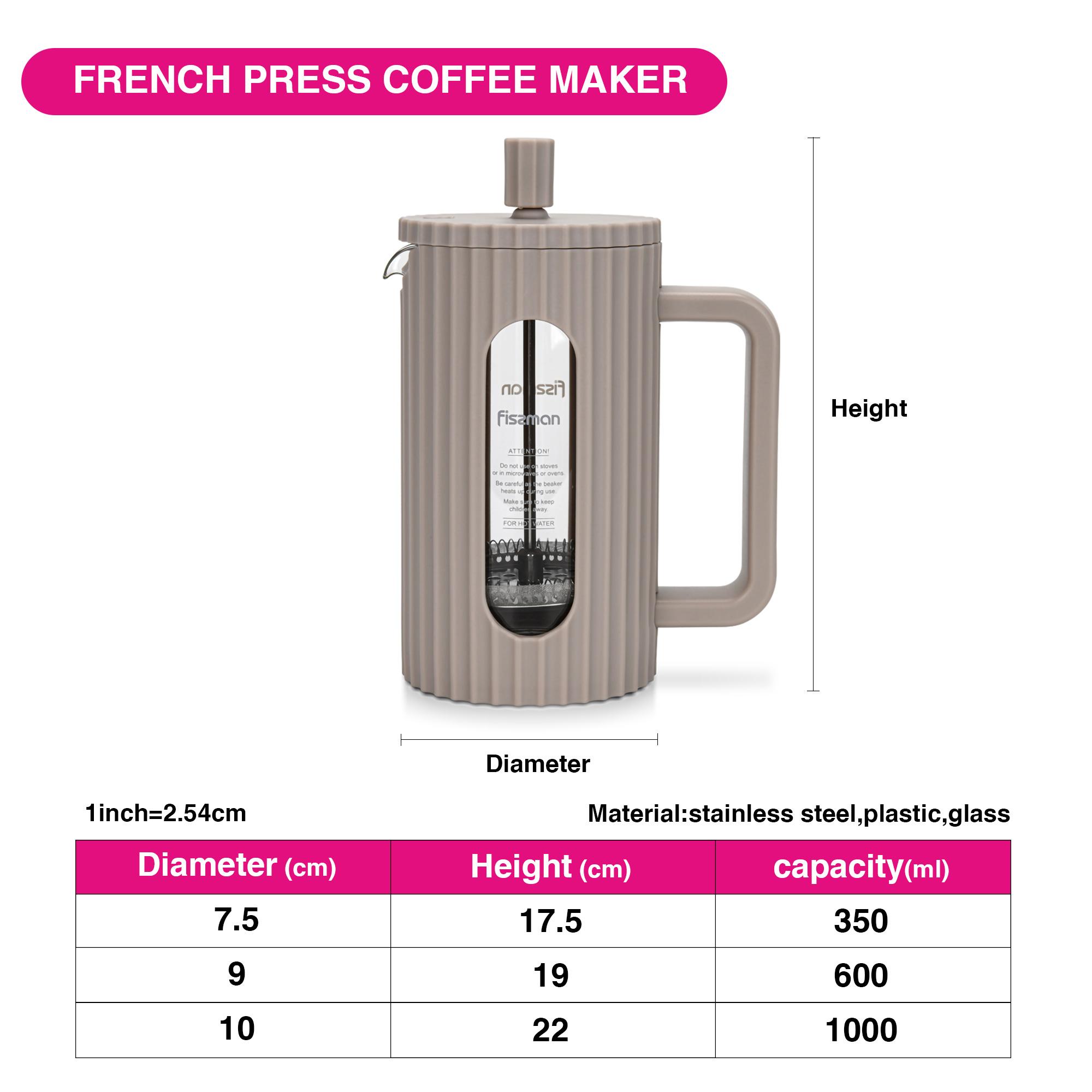 Fissman Borosilicate Glass French Press Coffee Maker - 350 ml-household-dining-teaandcoffee-vacuumflaskscoffeeandteapots-image-3