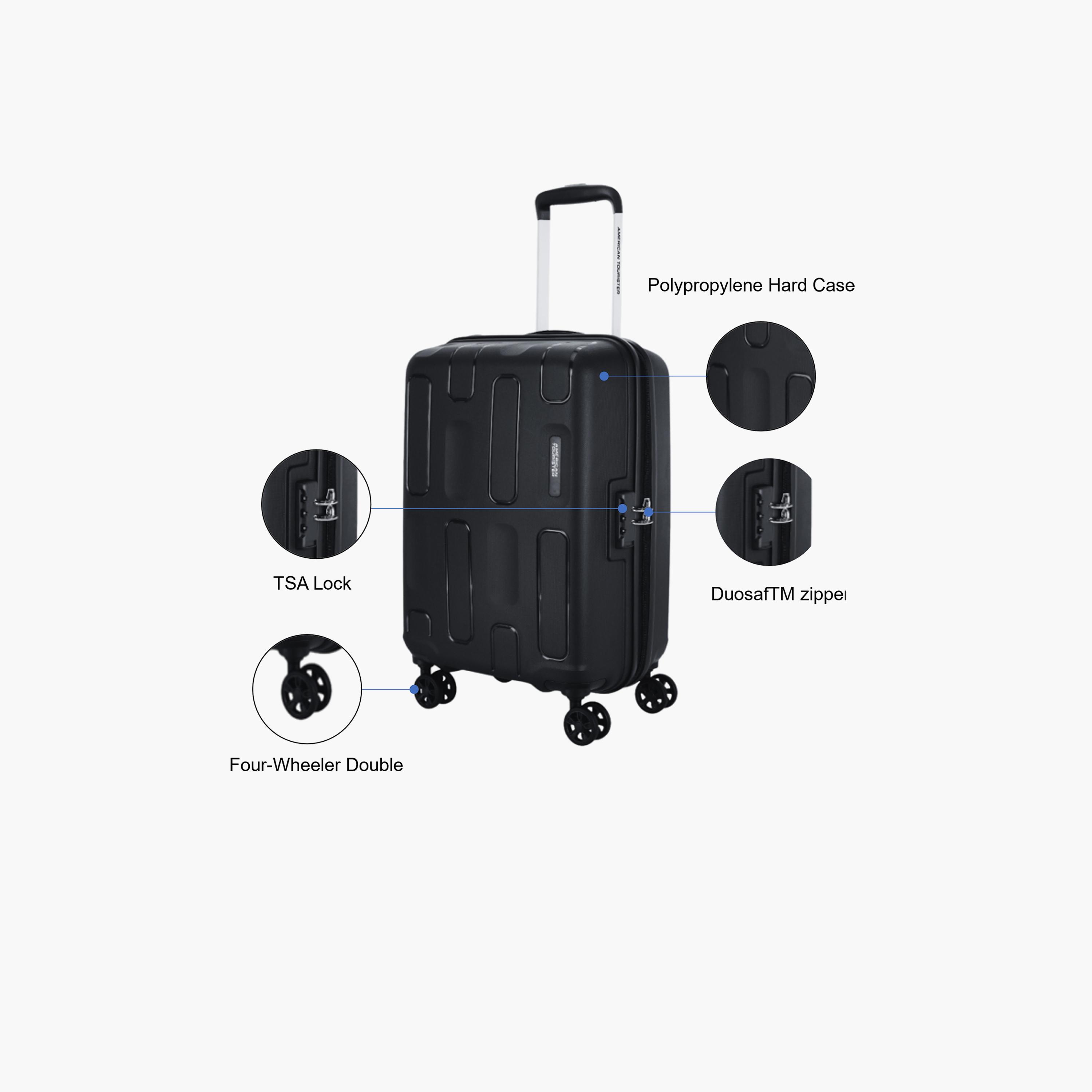 American Tourister Ellipso 55 CM Small Cabin Polypropylene Hard Sided 4-Wheeler Spinner Trolley Bag with TSA Combination Lock-travel-luggagesandbags-luggage-image-3