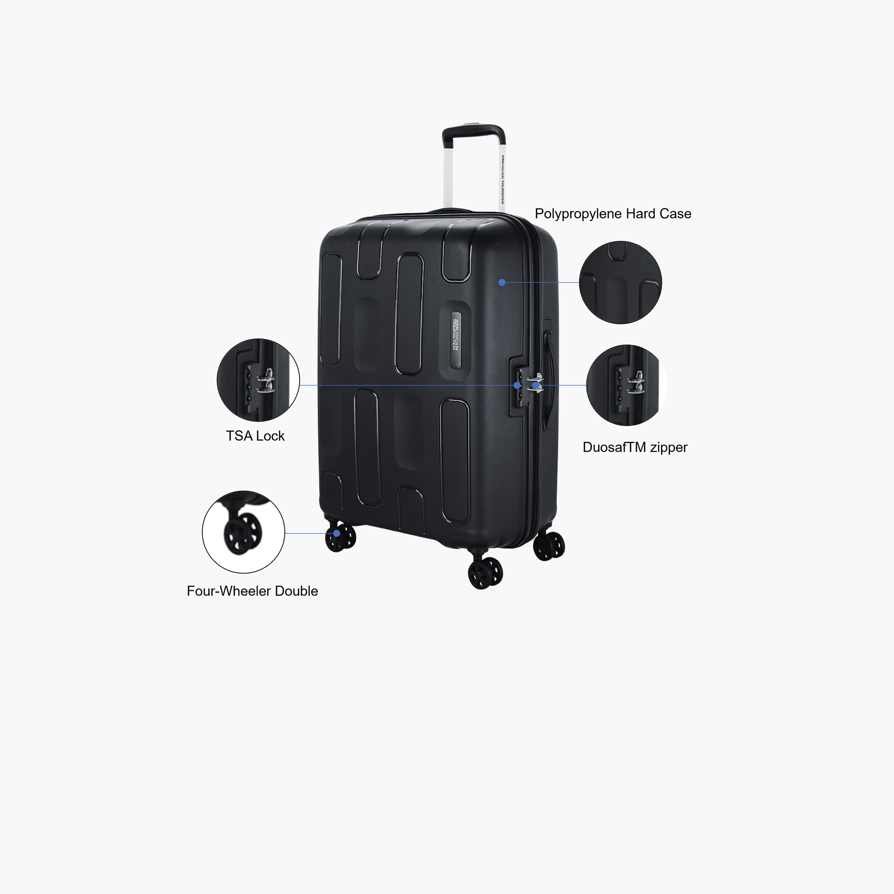 American Tourister Ellipso 68 CM Medium Check-in Polypropylene Hard Sided 4-Wheeler Spinner Trolley Bag with TSA Combination Lock-travel-luggagesandbags-luggage-image-3