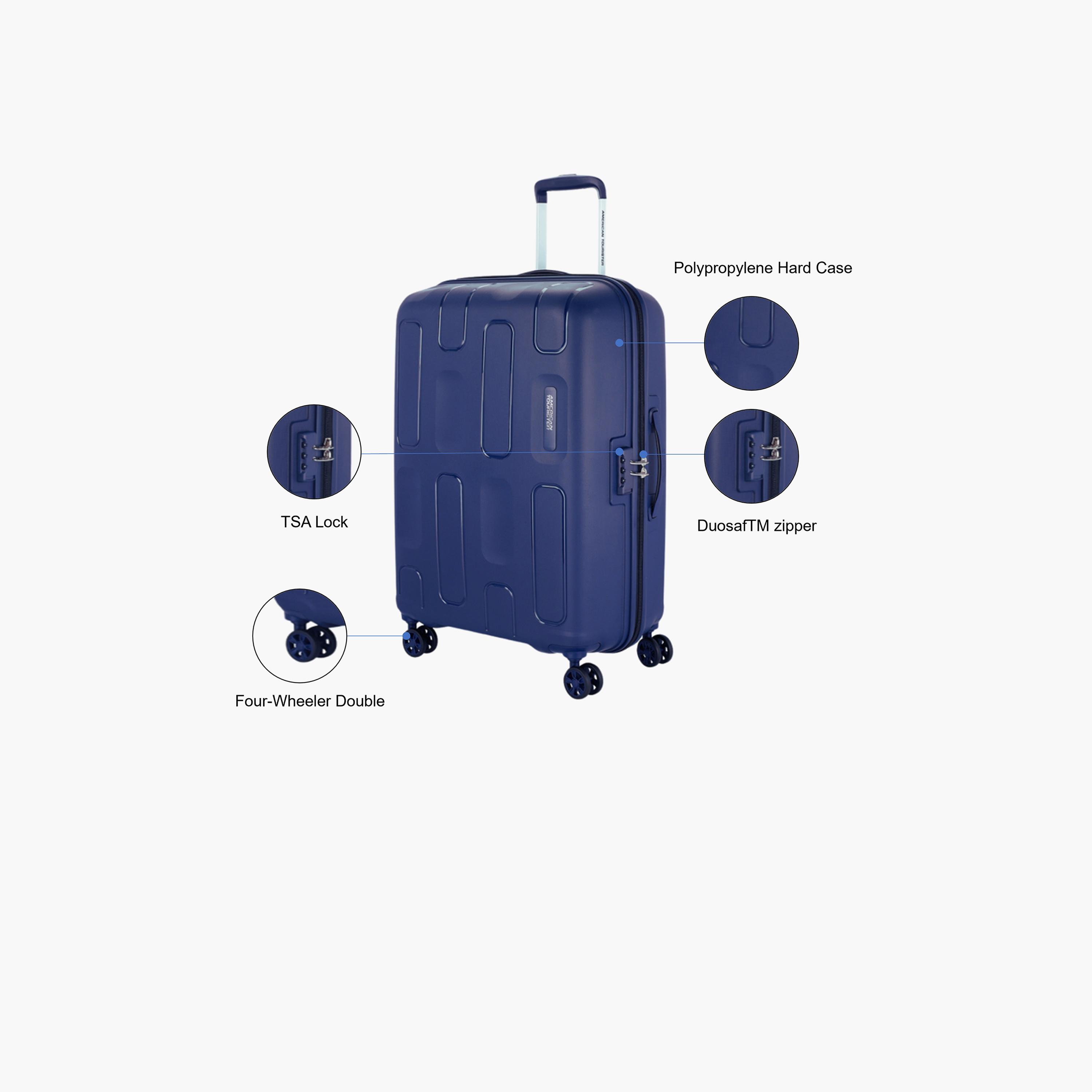 American Tourister Ellipso 79 CM Large Check-in Polypropylene Hard Sided 4-Wheeler Spinner Trolley Bag with TSA Combination Lock-travel-luggagesandbags-luggage-image-3