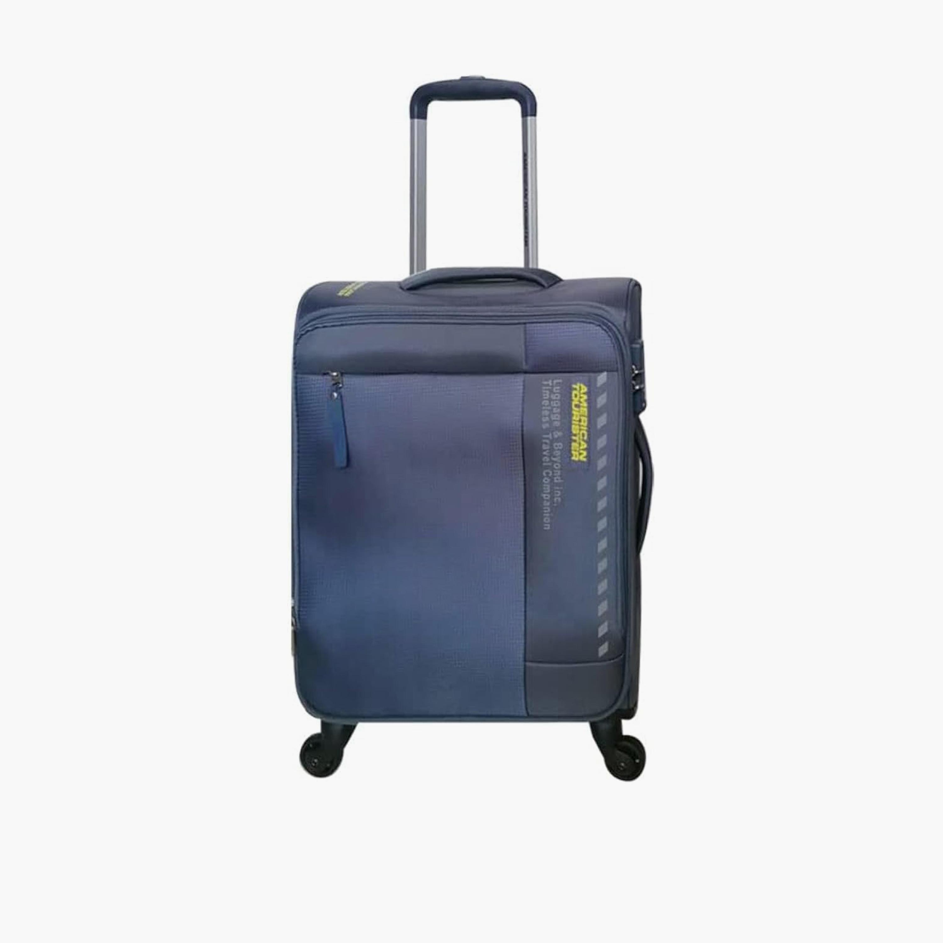 American Tourister Marina 57 CM Small Cabin Polyester Soft Sided 4-Wheeler Spinner Trolley Bag with TSA Combination Lock-travel-luggagesandbags-luggage-image-1