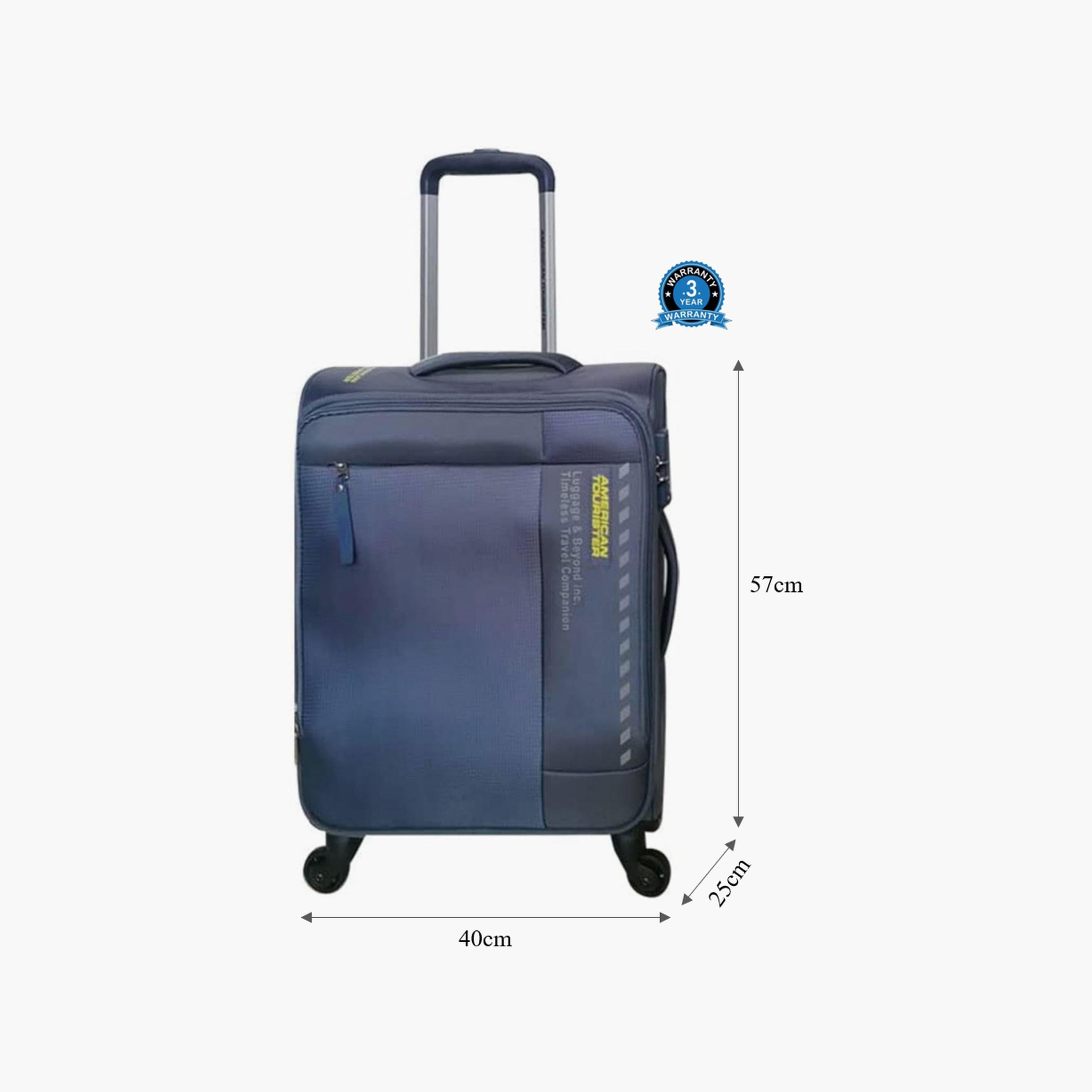 American Tourister Marina 57 CM Small Cabin Polyester Soft Sided 4-Wheeler Spinner Trolley Bag with TSA Combination Lock-travel-luggagesandbags-luggage-image-2