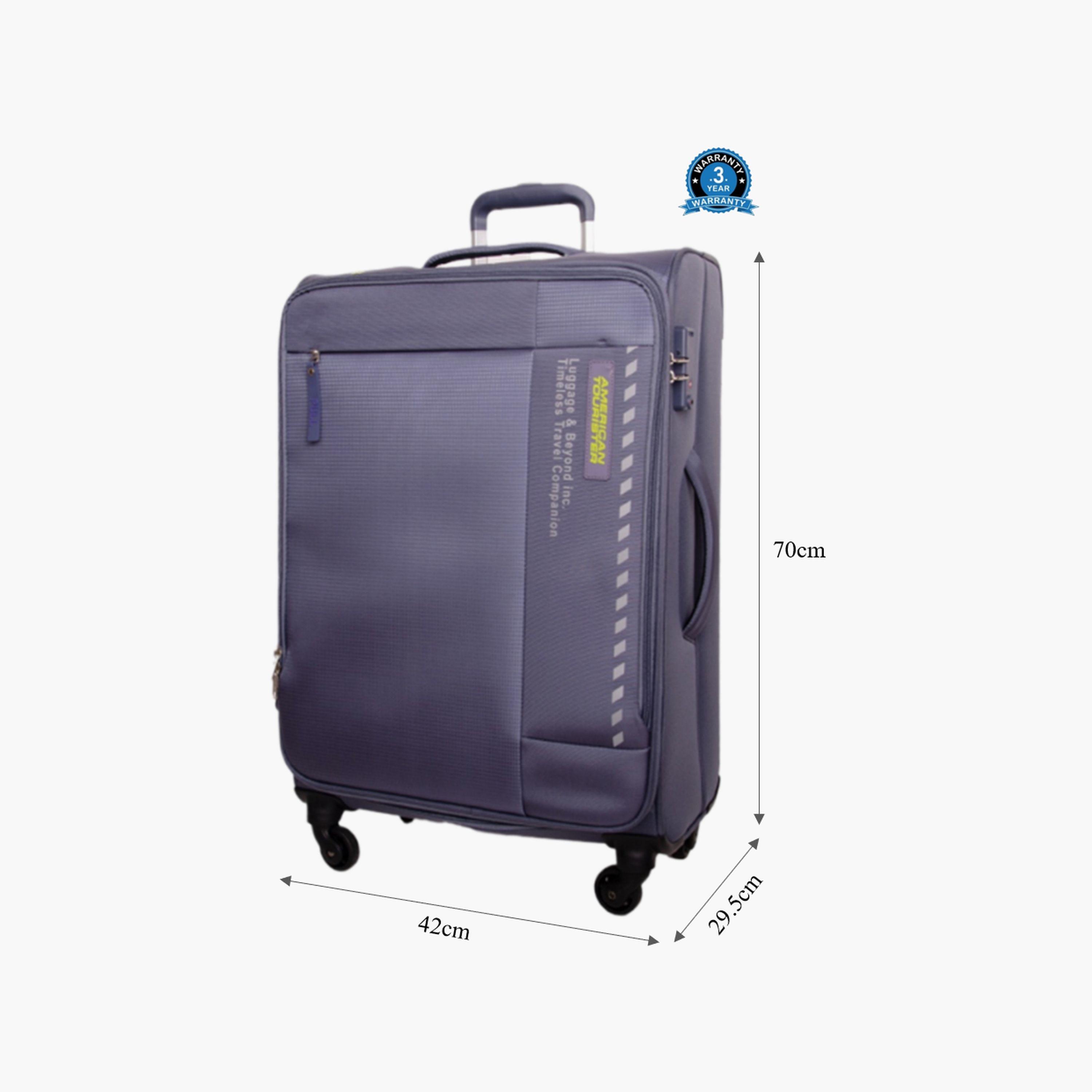 American Tourister Marina 70 CM Medium Check-in Polyester Soft Sided 4-Wheeler Spinner Trolley Bag with TSA Combination Lock-travel-luggagesandbags-luggage-image-2