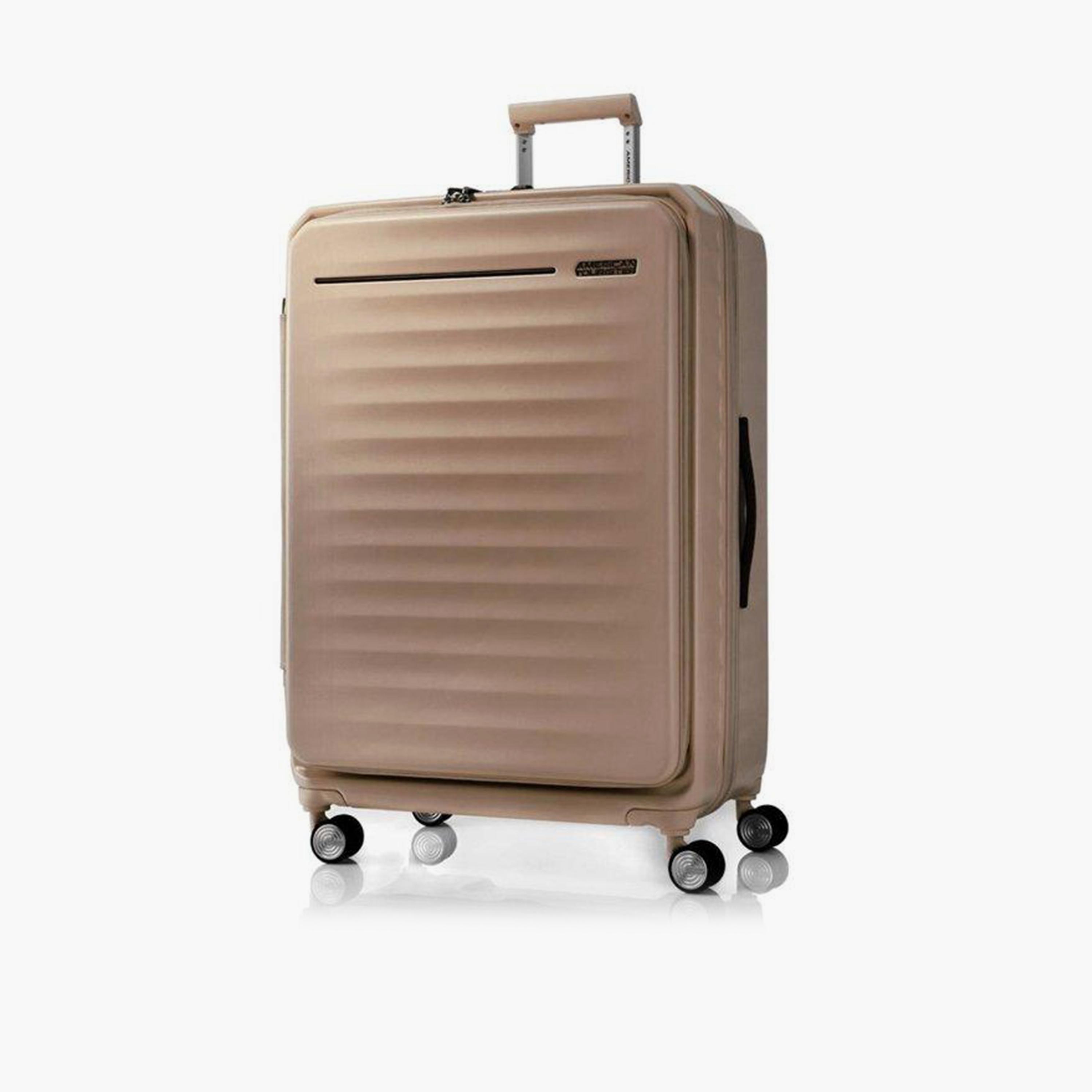 American Tourister Frontec 79 CM Large Check-in Polycarbonate with ABS Hard Sided 4-Wheeler Spinner Trolley Bag with TSA Combination Lock-travel-luggagesandbags-luggage-image-1