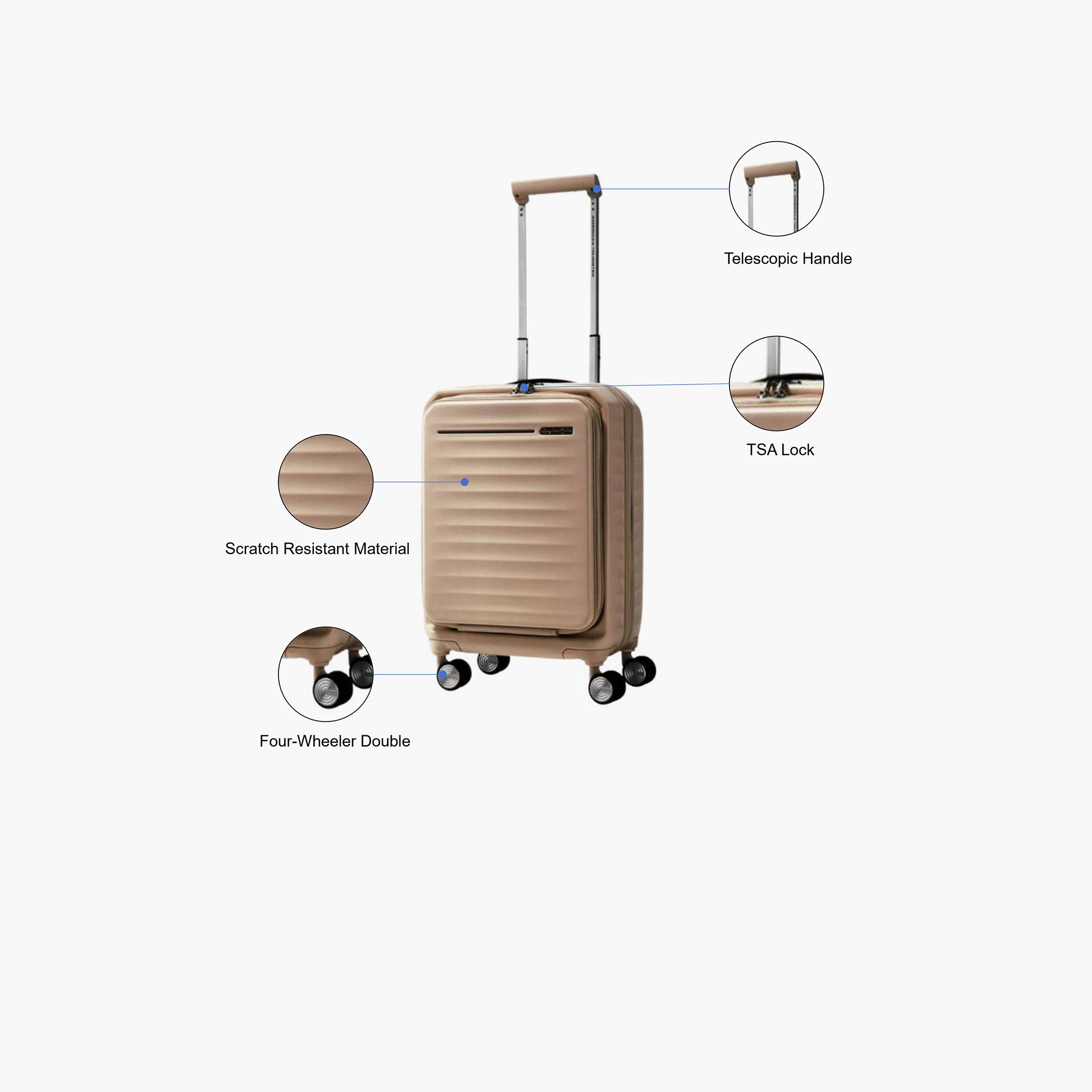 American Tourister Frontec 79 CM Large Check-in Polycarbonate with ABS Hard Sided 4-Wheeler Spinner Trolley Bag with TSA Combination Lock-travel-luggagesandbags-luggage-image-3
