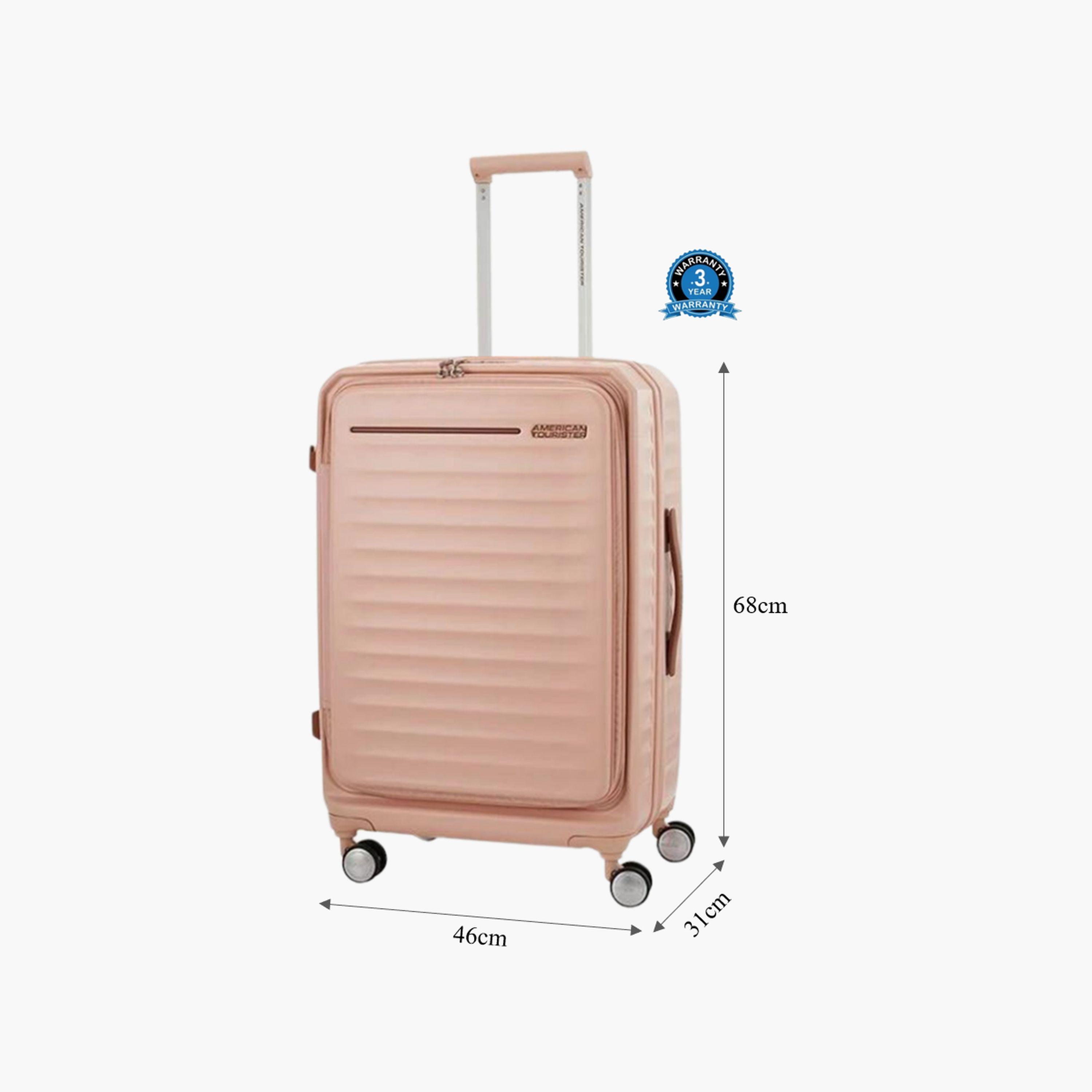 American Tourister Frontec 68 CM Medium Check-in Polycarbonate with ABS Hard Sided 4-Wheeler Spinner Trolley Bag with TSA Combination Lock-travel-luggagesandbags-luggage-image-2