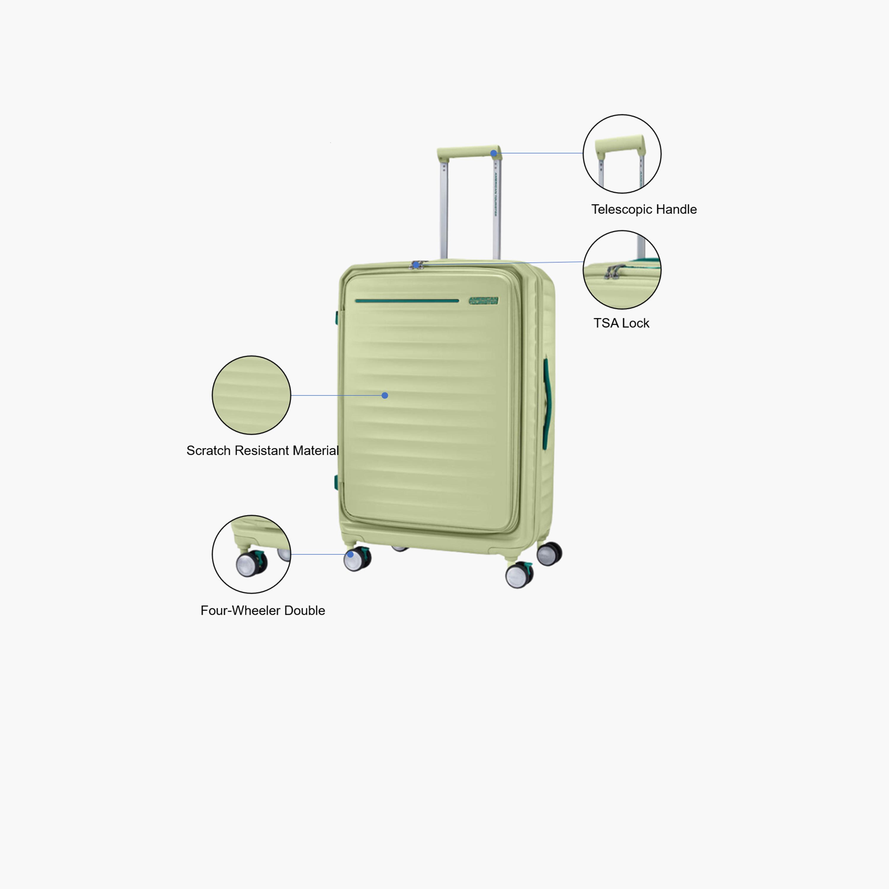American Tourister Frontec 68 CM Medium Check-in Polycarbonate with ABS Hard Sided 4-Wheeler Spinner Trolley Bag with TSA Combination Lock-travel-luggagesandbags-luggage-image-3
