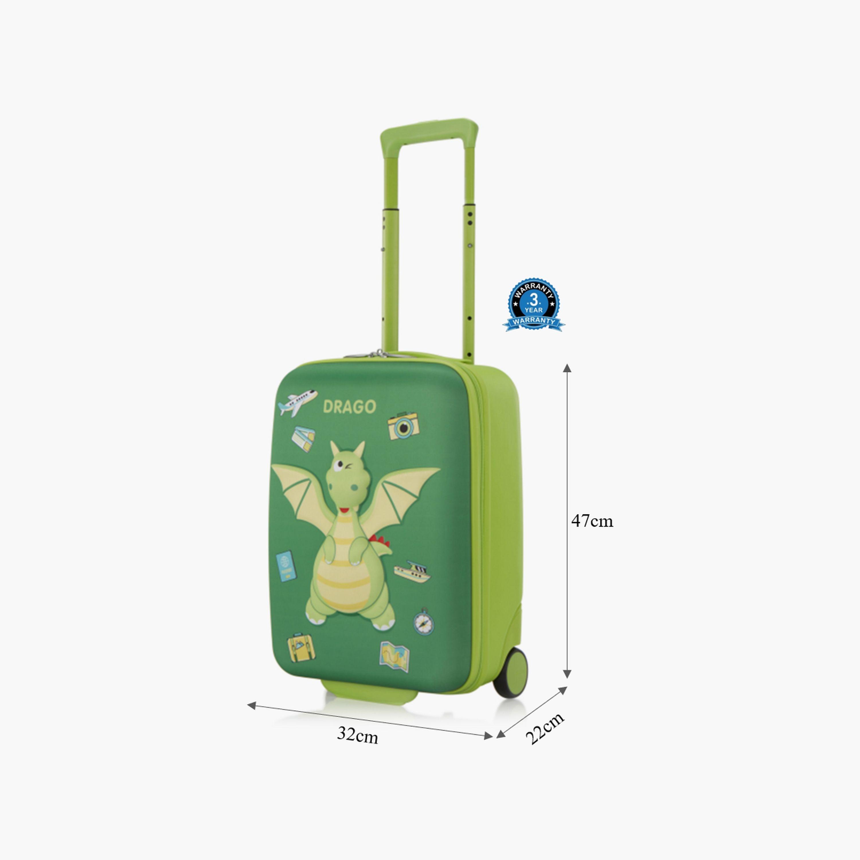 American Tourister Kiztopia 47 CM Small Cabin Plastic Hard Sided 2-Wheeler Spinner Trolley Bag with TSA lock-travel-kidstrolleyandbags-image-2