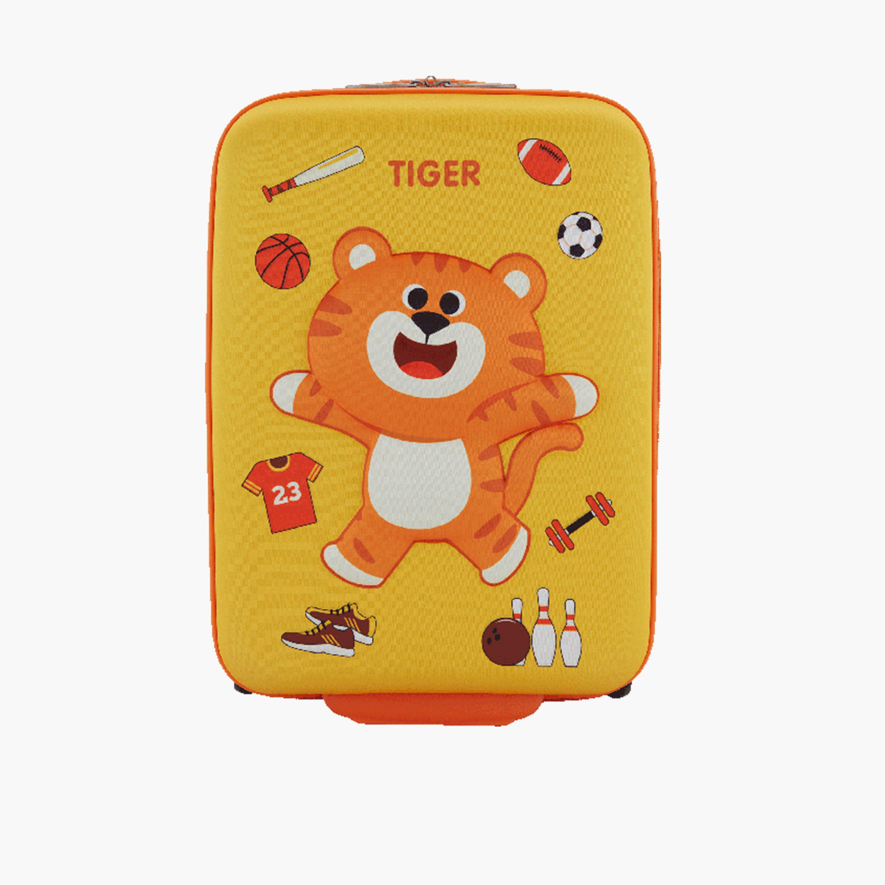 American Tourister Kiztopia 47 CM Small Cabin Plastic Hard Sided 2-Wheeler Spinner Trolley Bag with TSA lock-travel-kidstrolleyandbags-image-1