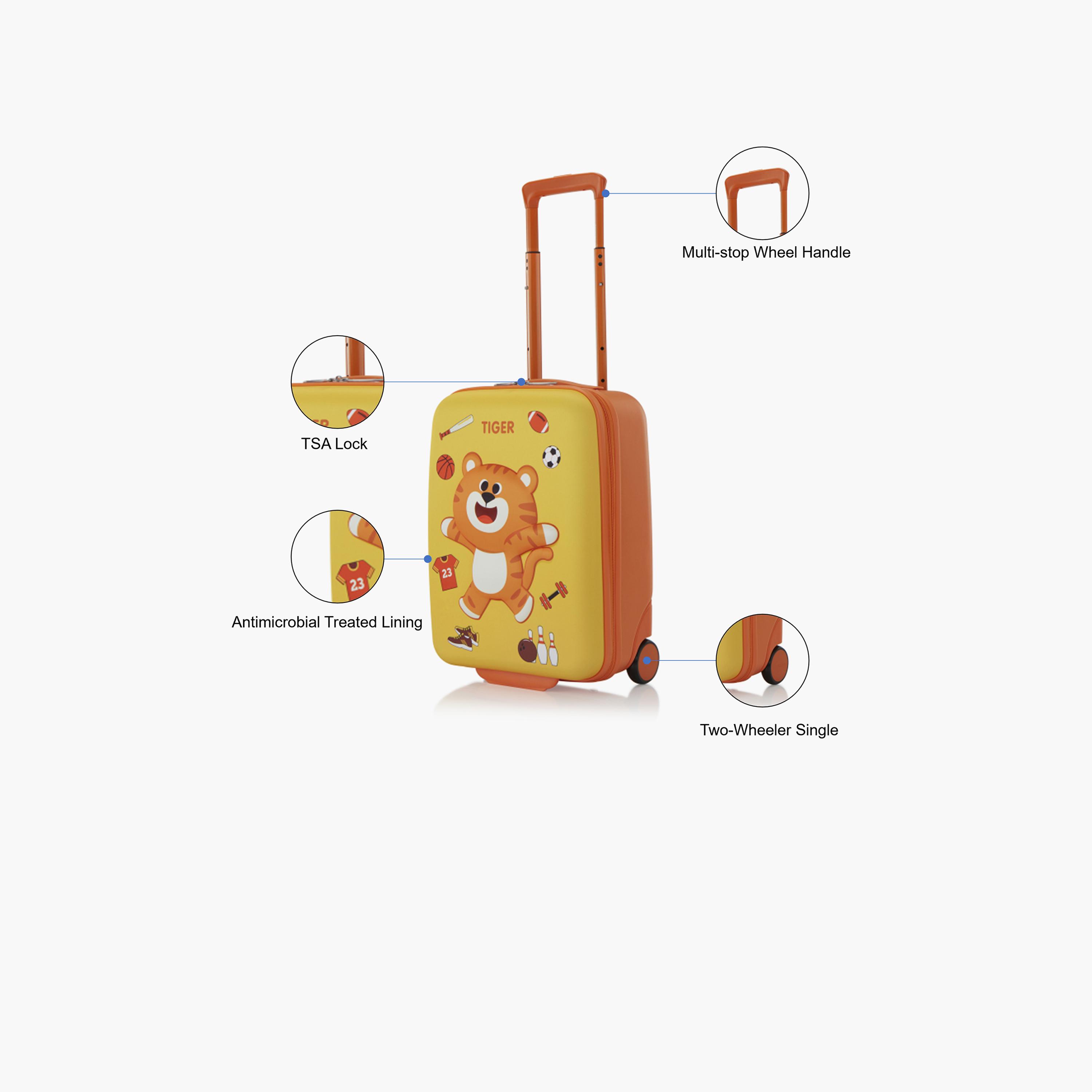 American Tourister Kiztopia 47 CM Small Cabin Plastic Hard Sided 2-Wheeler Spinner Trolley Bag with TSA lock-travel-kidstrolleyandbags-image-3