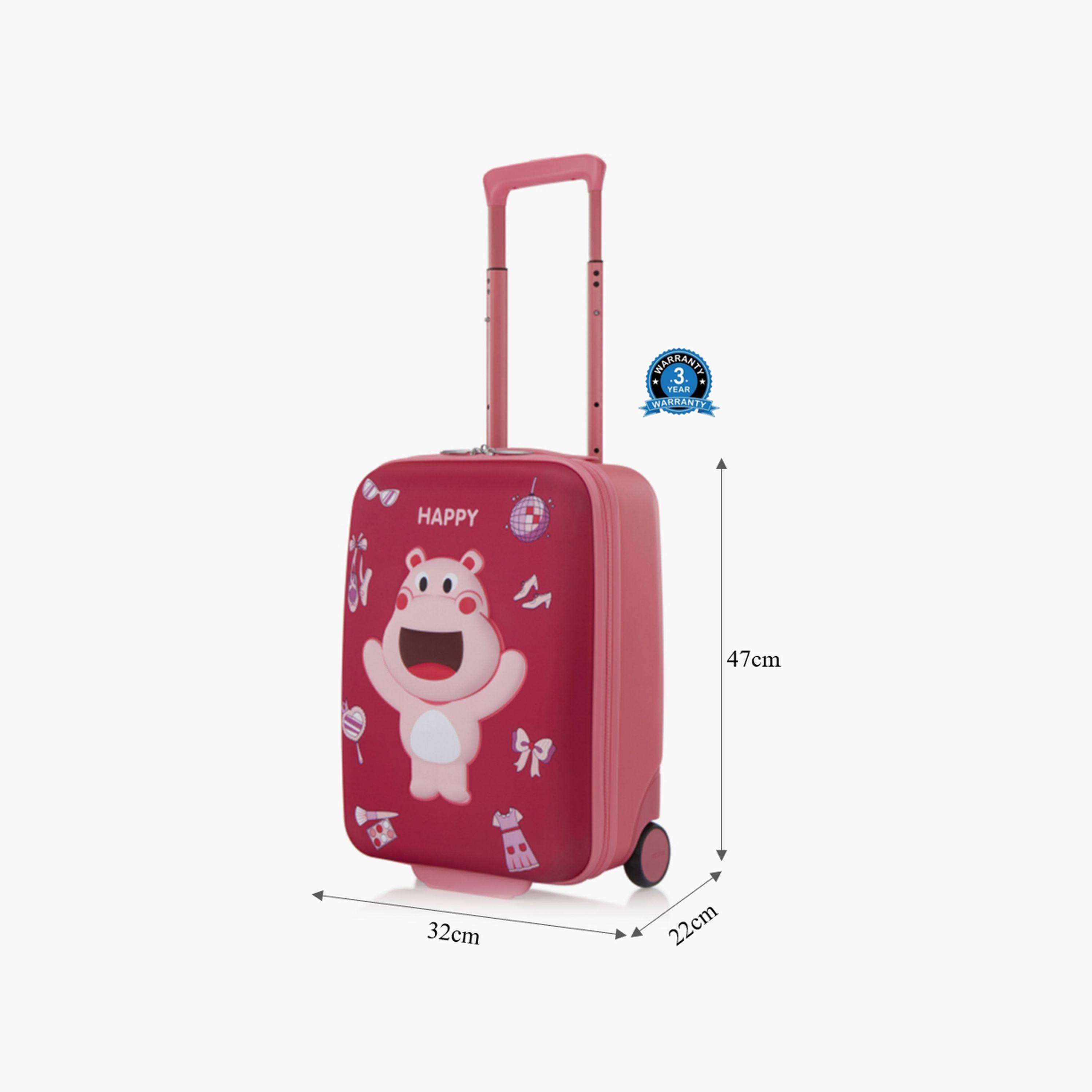 American Tourister Kiztopia 47 CM Small Cabin Plastic Hard Sided 2-Wheeler Spinner Trolley Bag with TSA lock-travel-kidstrolleyandbags-image-2