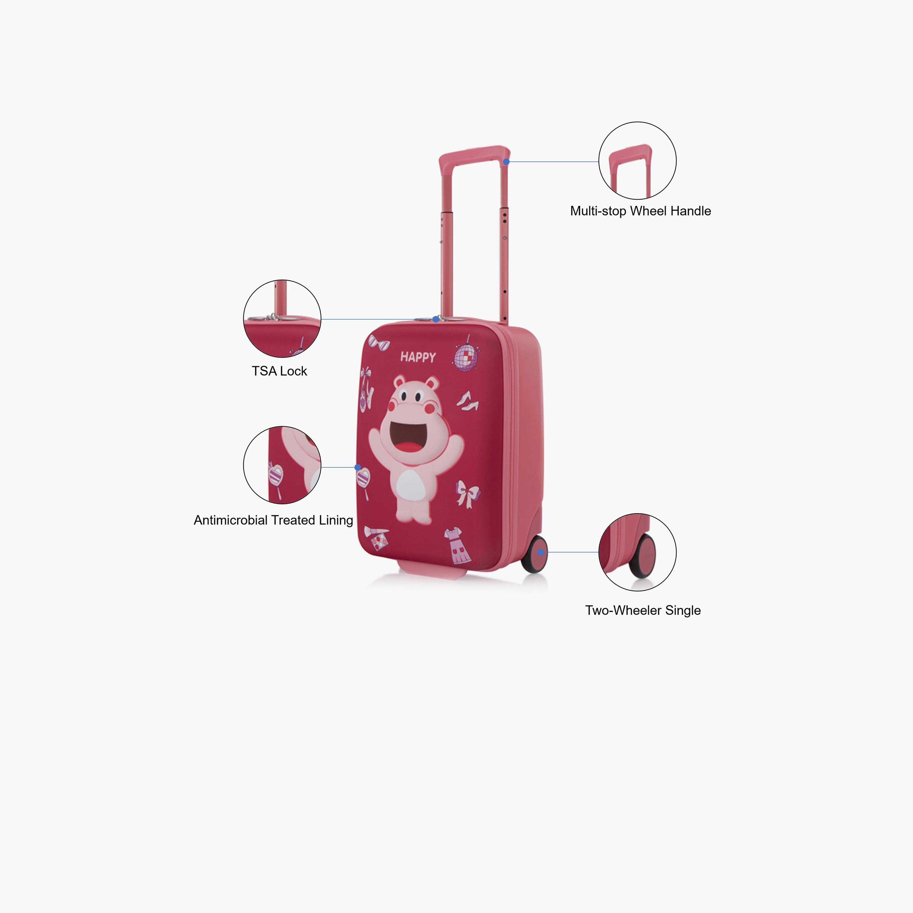 American Tourister Kiztopia 47 CM Small Cabin Plastic Hard Sided 2-Wheeler Spinner Trolley Bag with TSA lock-travel-kidstrolleyandbags-image-3
