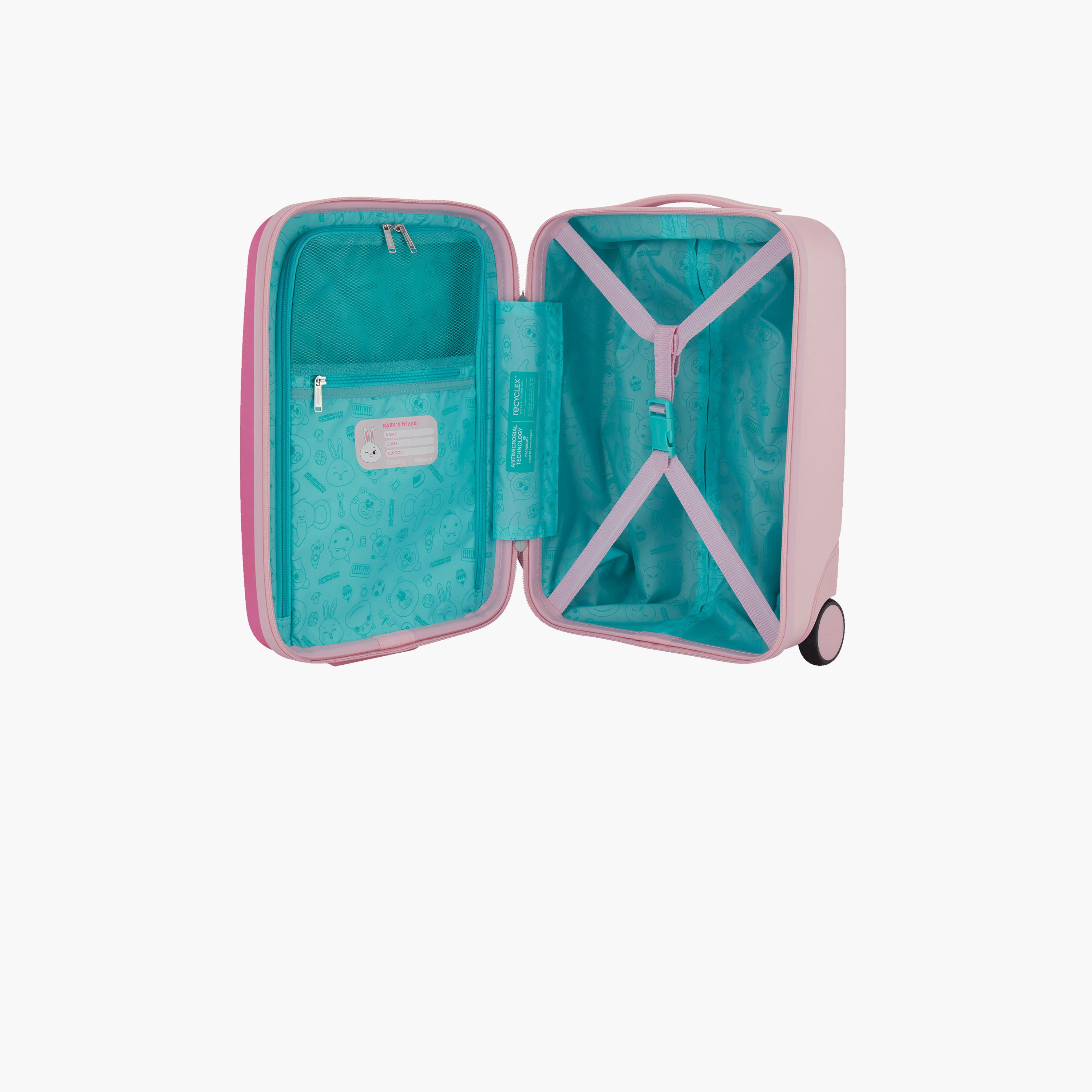 American Tourister Kiztopia 47 CM Small Cabin Plastic Hard Sided 2-Wheeler Spinner Trolley Bag with TSA lock-travel-kidstrolleyandbags-image-7