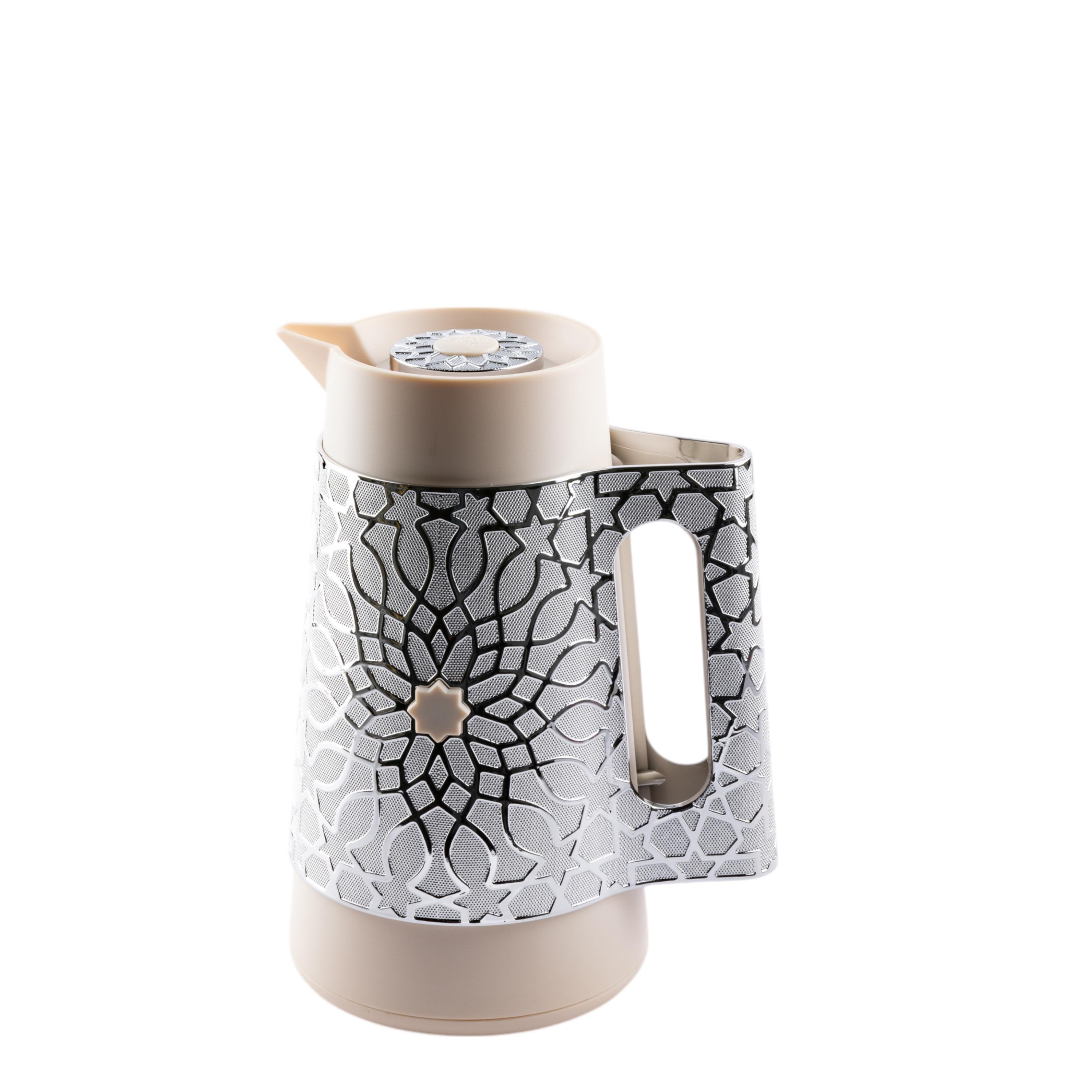 Asalah Embossed Vacuum Flask - 1 L-household-dining-teaandcoffee-vacuumflaskscoffeeandteapots-image-2