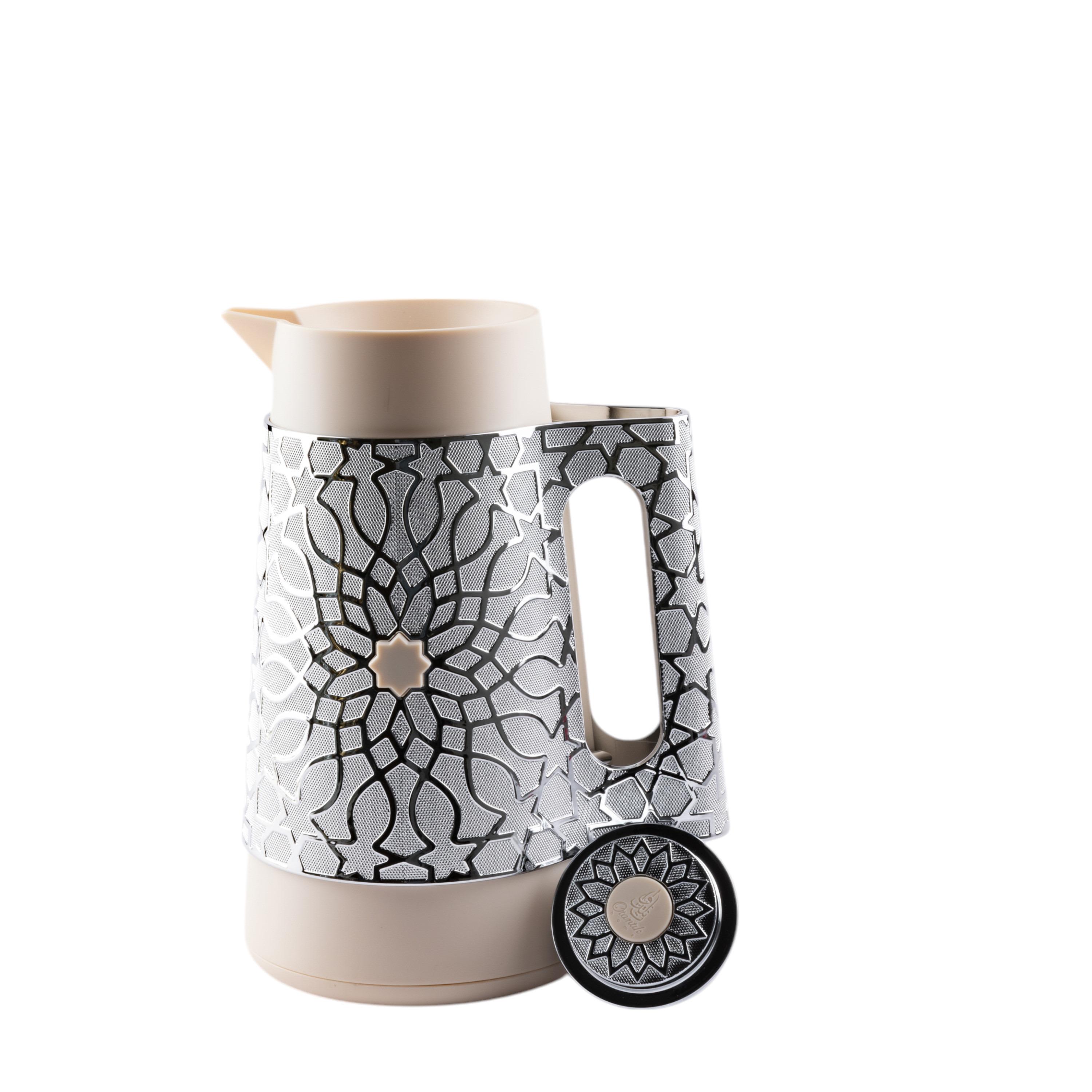 Asalah Embossed Vacuum Flask - 1 L-household-dining-teaandcoffee-vacuumflaskscoffeeandteapots-image-3
