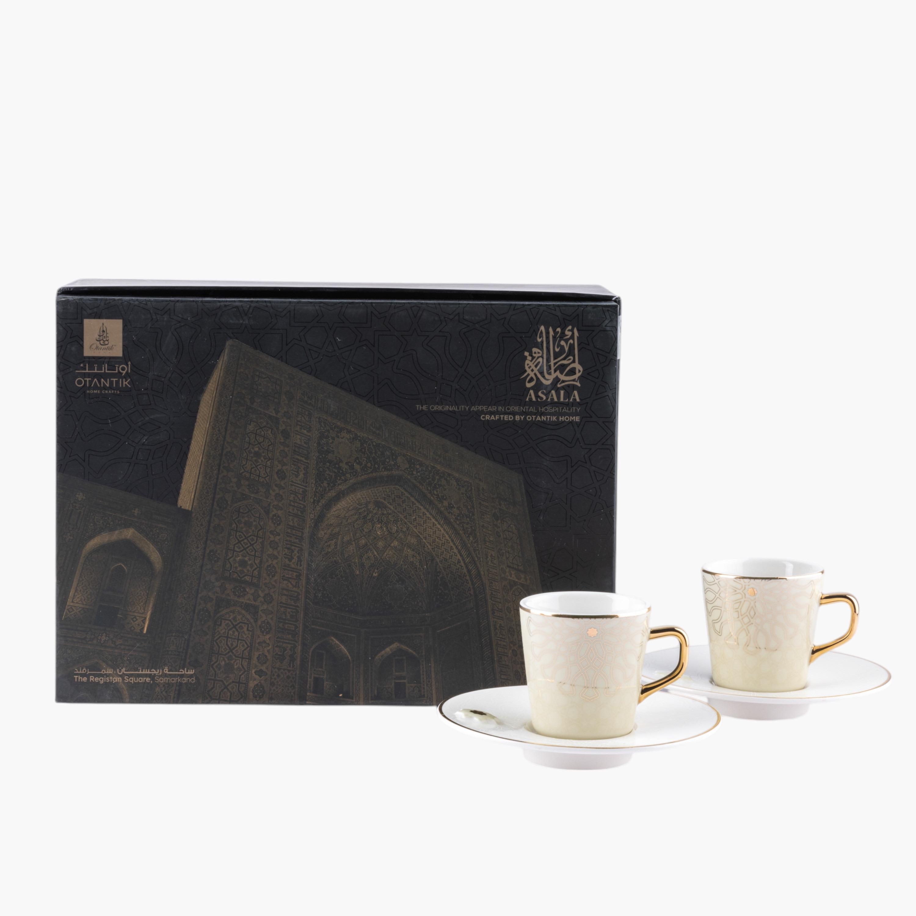 طقم فناجين قهوة وصحون 12 قطعة أصالة من أوتانتيك-household-dining-teaandcoffee-teaandcoffeesets-image-2