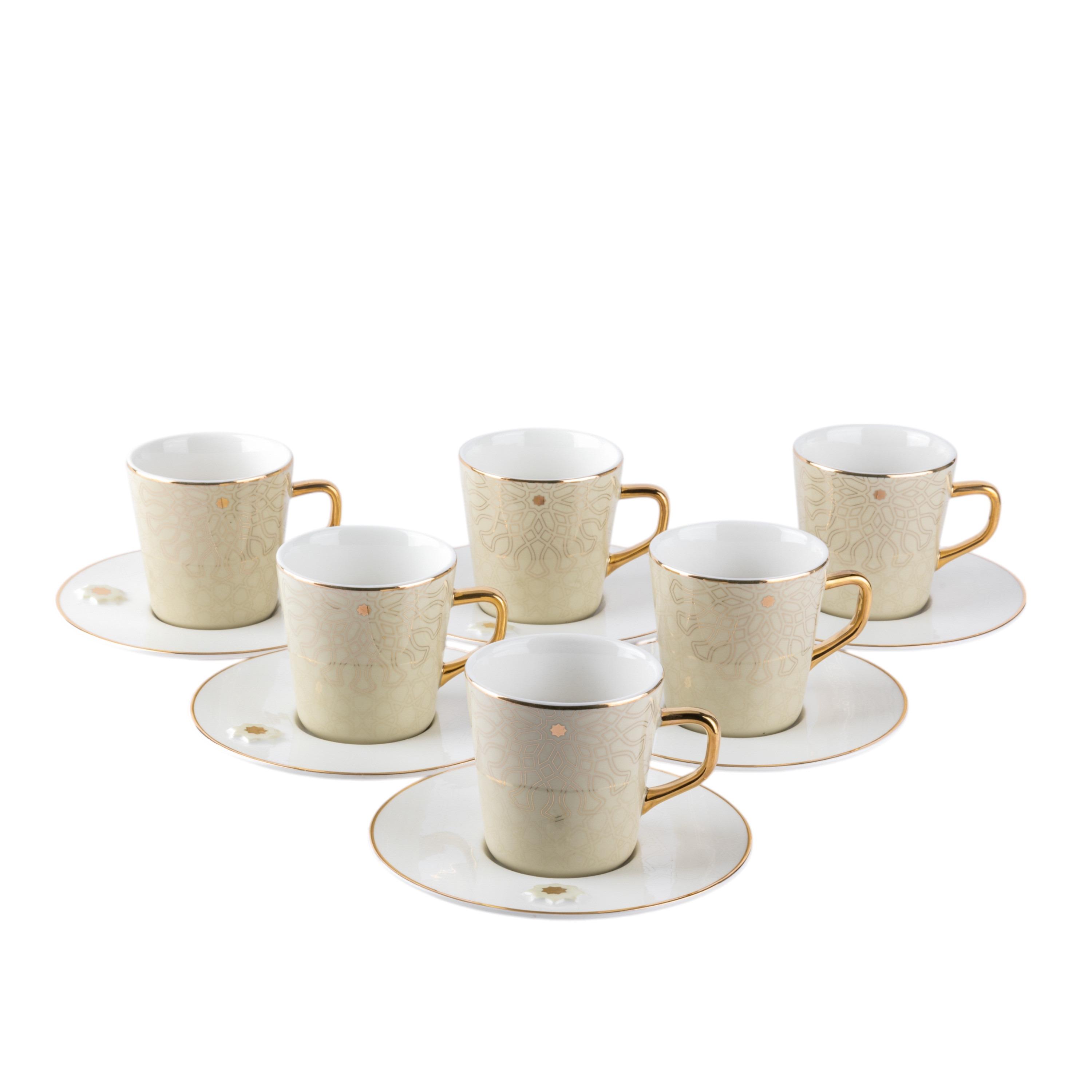 طقم فناجين قهوة وصحون 12 قطعة أصالة من أوتانتيك-household-dining-teaandcoffee-teaandcoffeesets-image-5