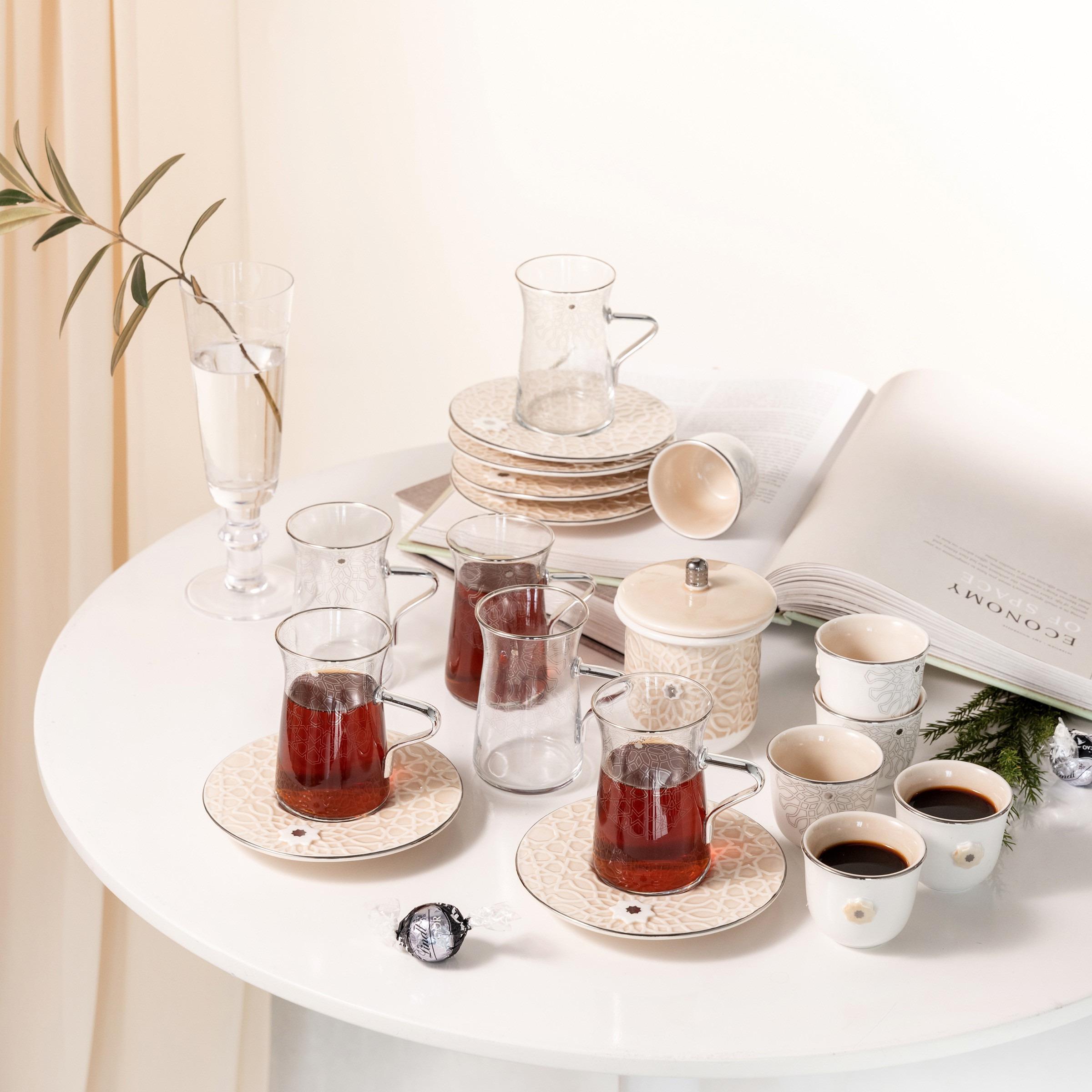 طقم شاي وقهوة 19 قطعة أصالة من أوتانتيك-household-dining-teaandcoffee-teaandcoffeesets-image-1