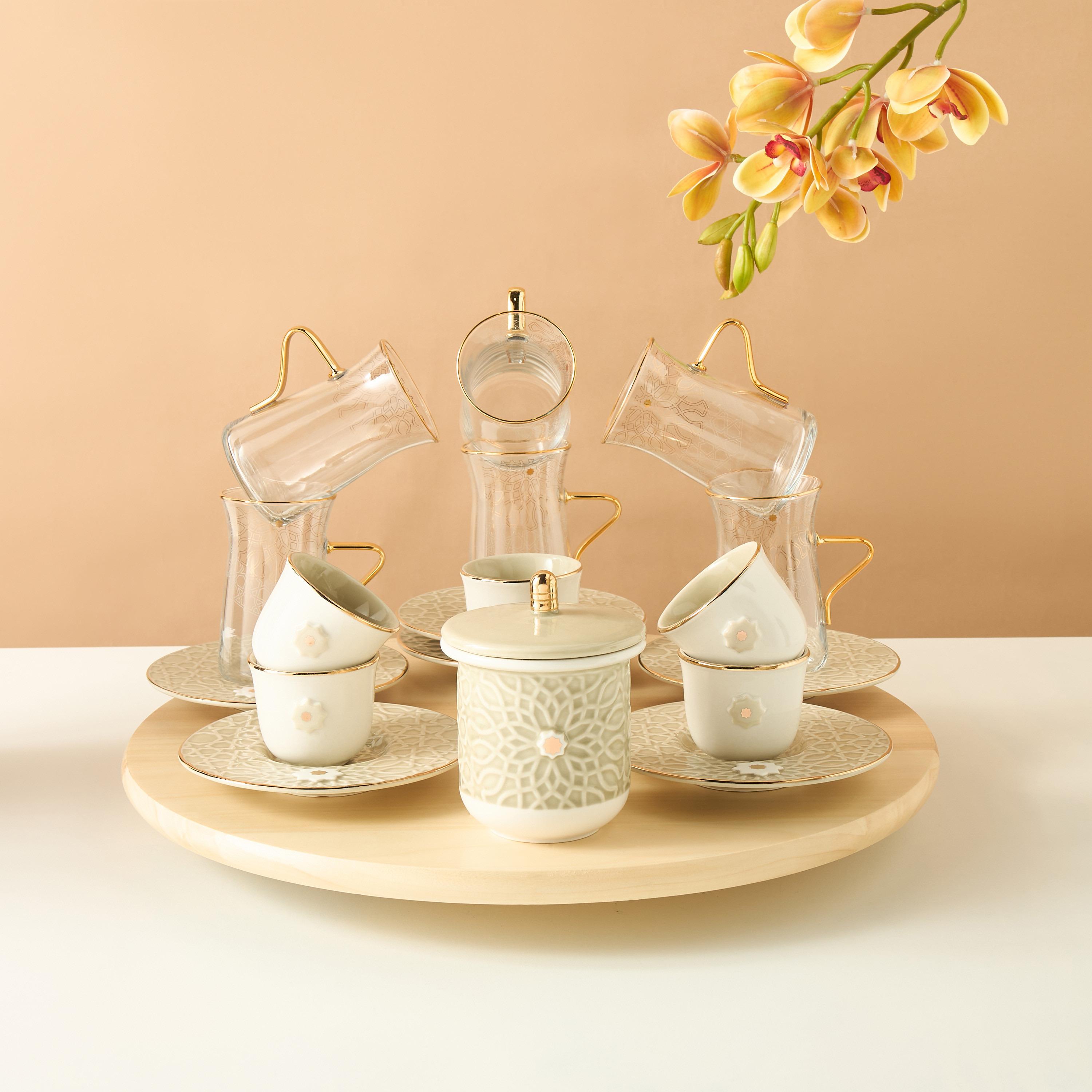 طقم قهوة وشاي بورسلان بطبعات 19 قطعة أصالة من أوتانتيك-household-dining-teaandcoffee-teaandcoffeesets-image-1