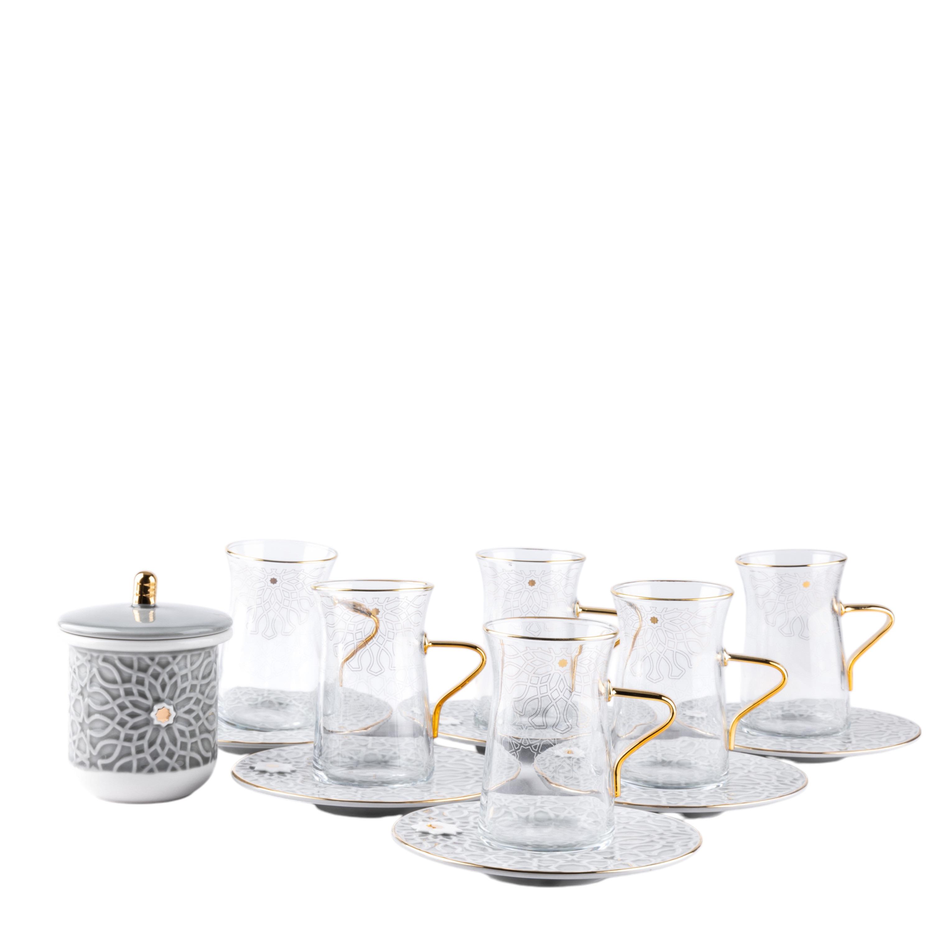 Asalah 12-Piece Cup and Saucer Set with Sugar Pot - 150 ml-household-dining-teaandcoffee-teaandcoffeesets-image-7