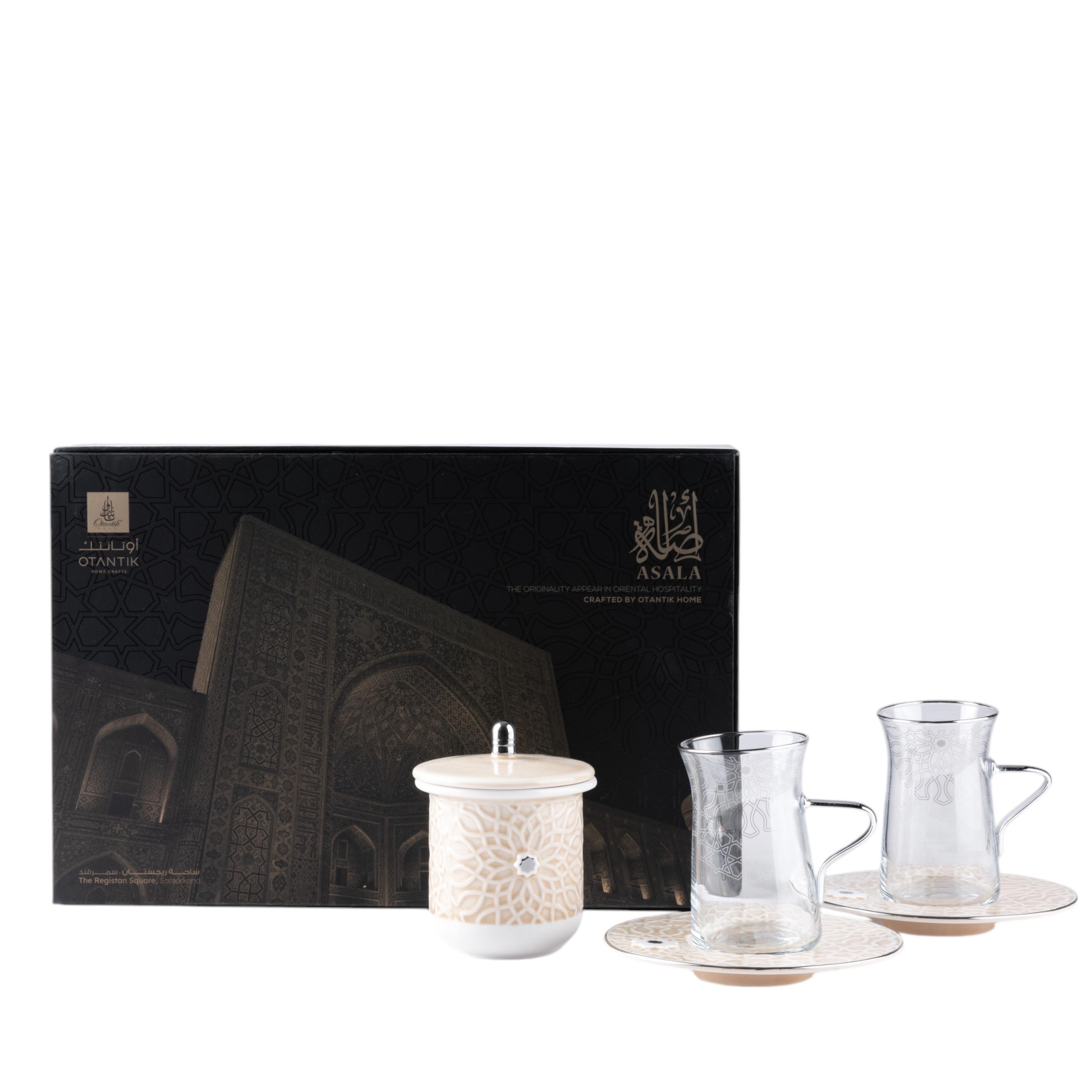 Asalah 12-Piece Cup and Saucer Set with Sugar Pot - 150 ml-household-dining-teaandcoffee-teaandcoffeesets-image-2