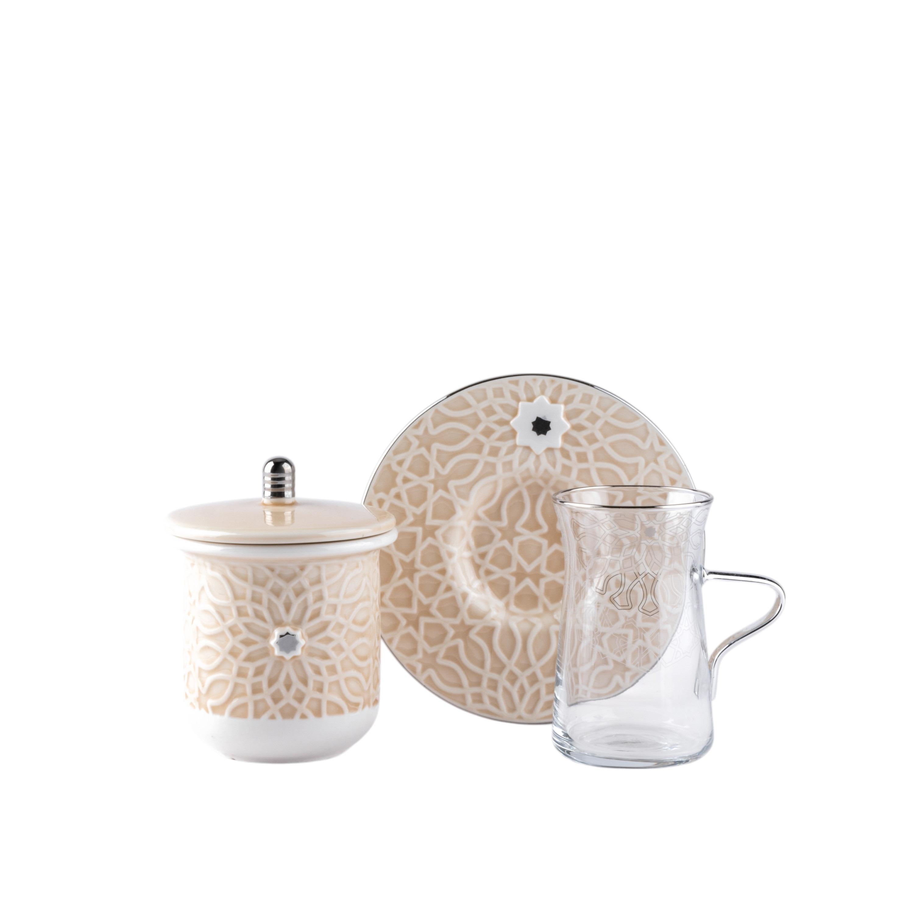 Asalah 12-Piece Cup and Saucer Set with Sugar Pot - 150 ml-household-dining-teaandcoffee-teaandcoffeesets-image-4