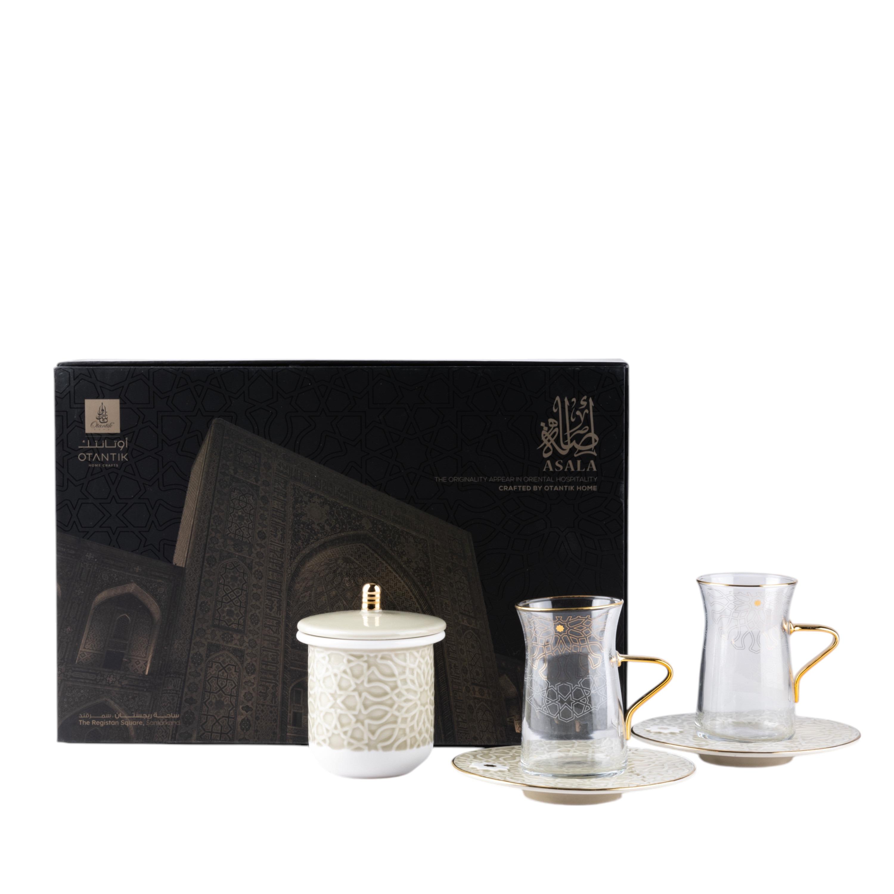 Asalah 12-Piece Cup and Saucer Set with Sugar Pot - 150 ml-household-dining-teaandcoffee-teaandcoffeesets-image-2