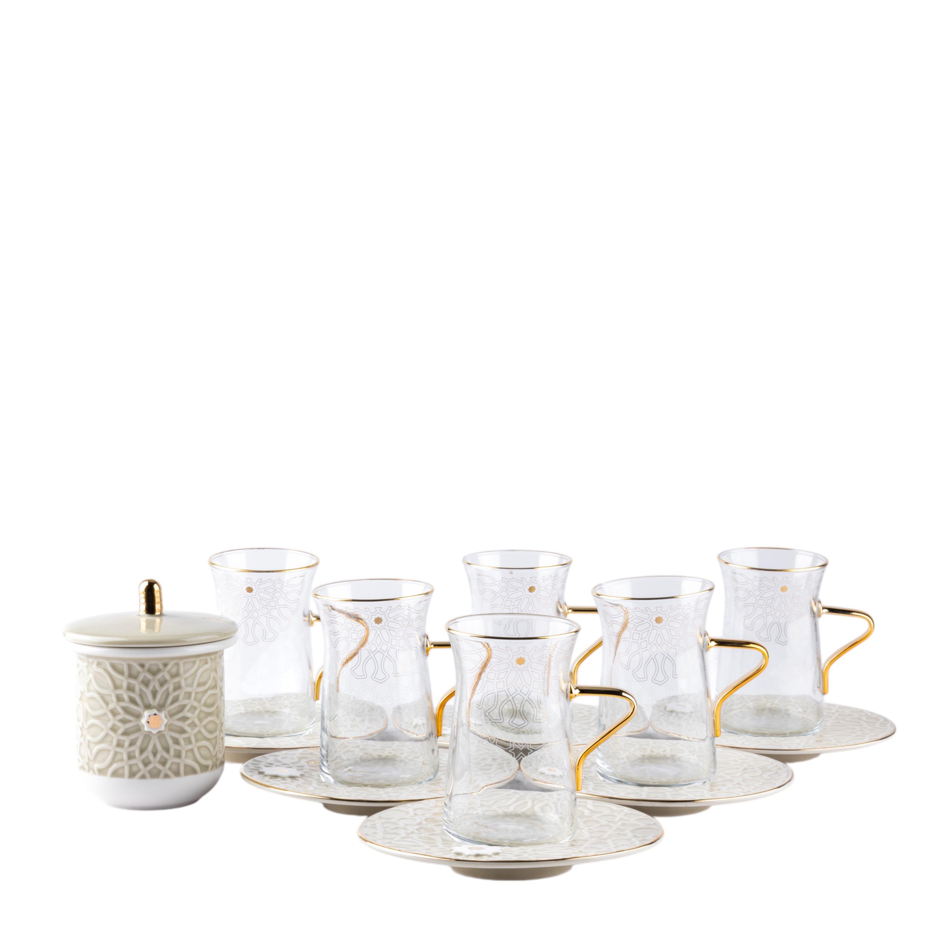 Asalah 12-Piece Cup and Saucer Set with Sugar Pot - 150 ml-household-dining-teaandcoffee-teaandcoffeesets-image-4
