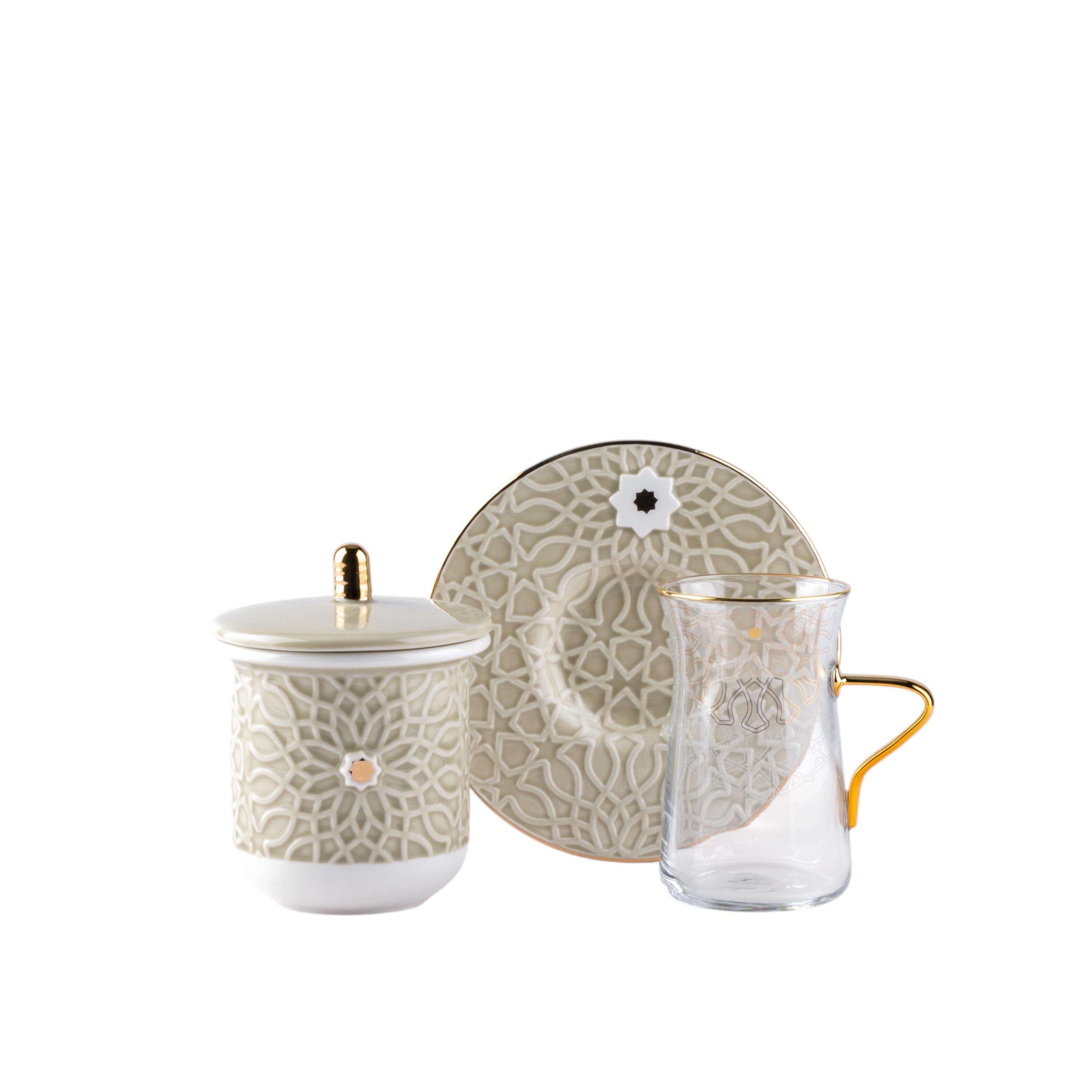 Asalah 12-Piece Cup and Saucer Set with Sugar Pot - 150 ml-household-dining-teaandcoffee-teaandcoffeesets-image-5